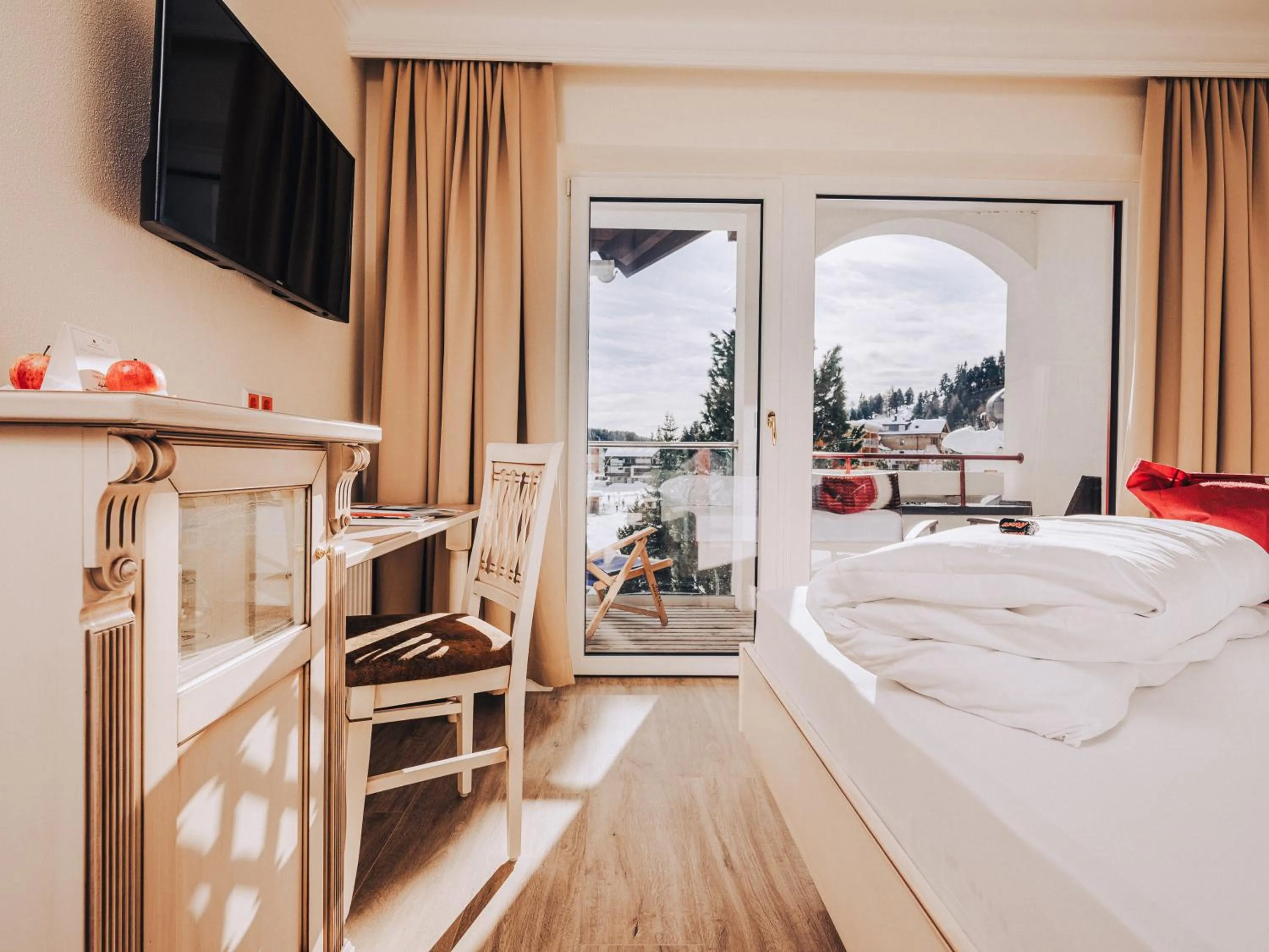 Bed in Schlosshotel Seewirt