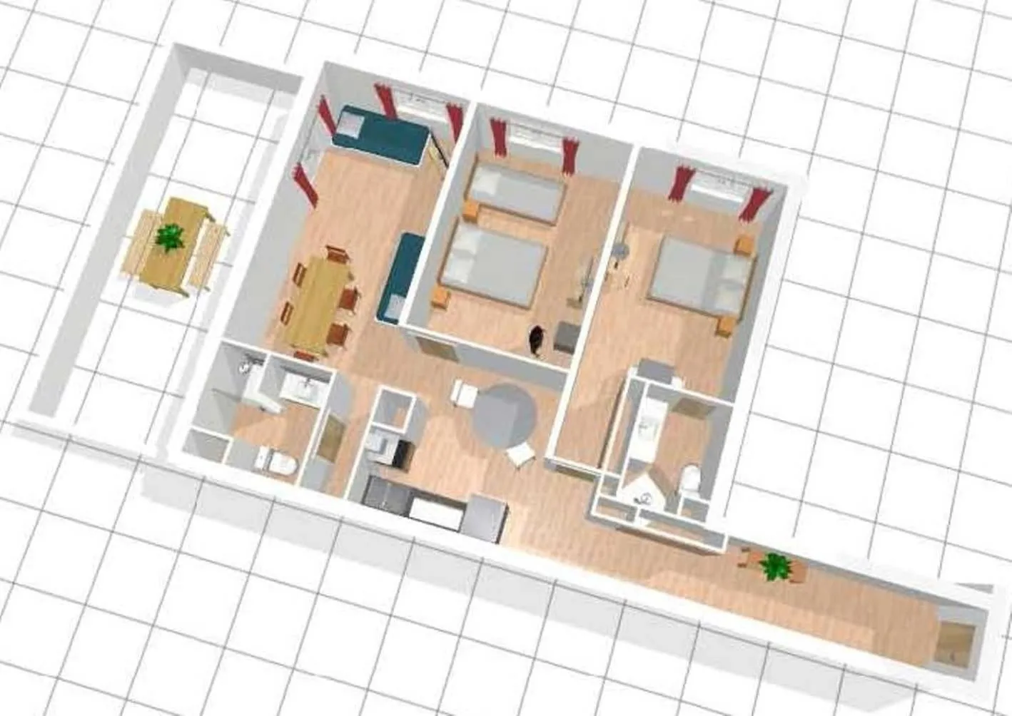 Photo of the whole room in Apart'Hôtel Les 4 Sources