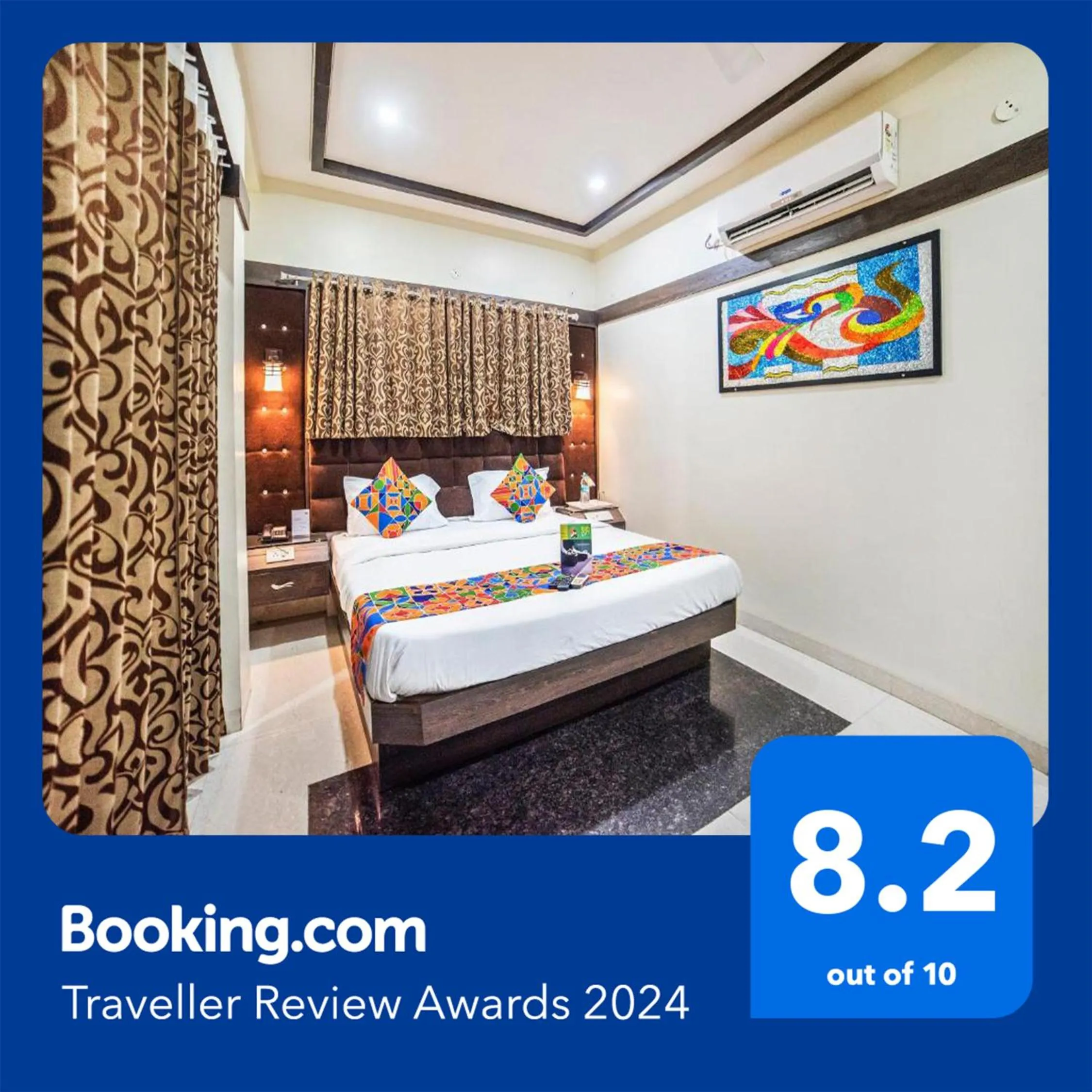 Bed in FabHotel Santoor Geeta Bhawan Square