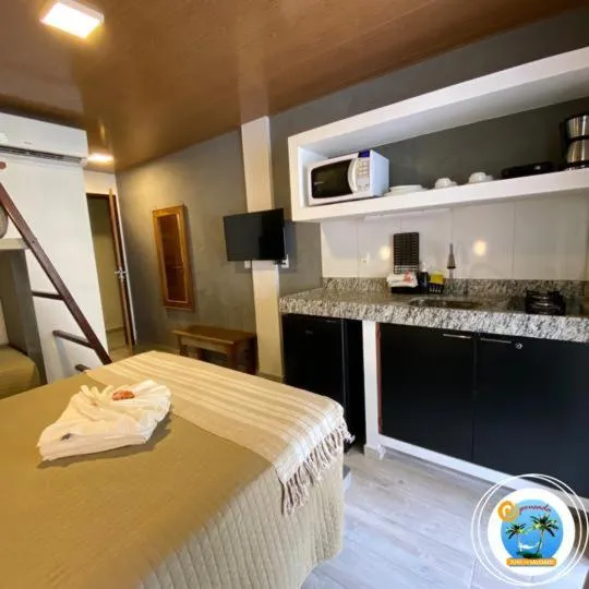 Bed in Pousada Ilha da Saudade