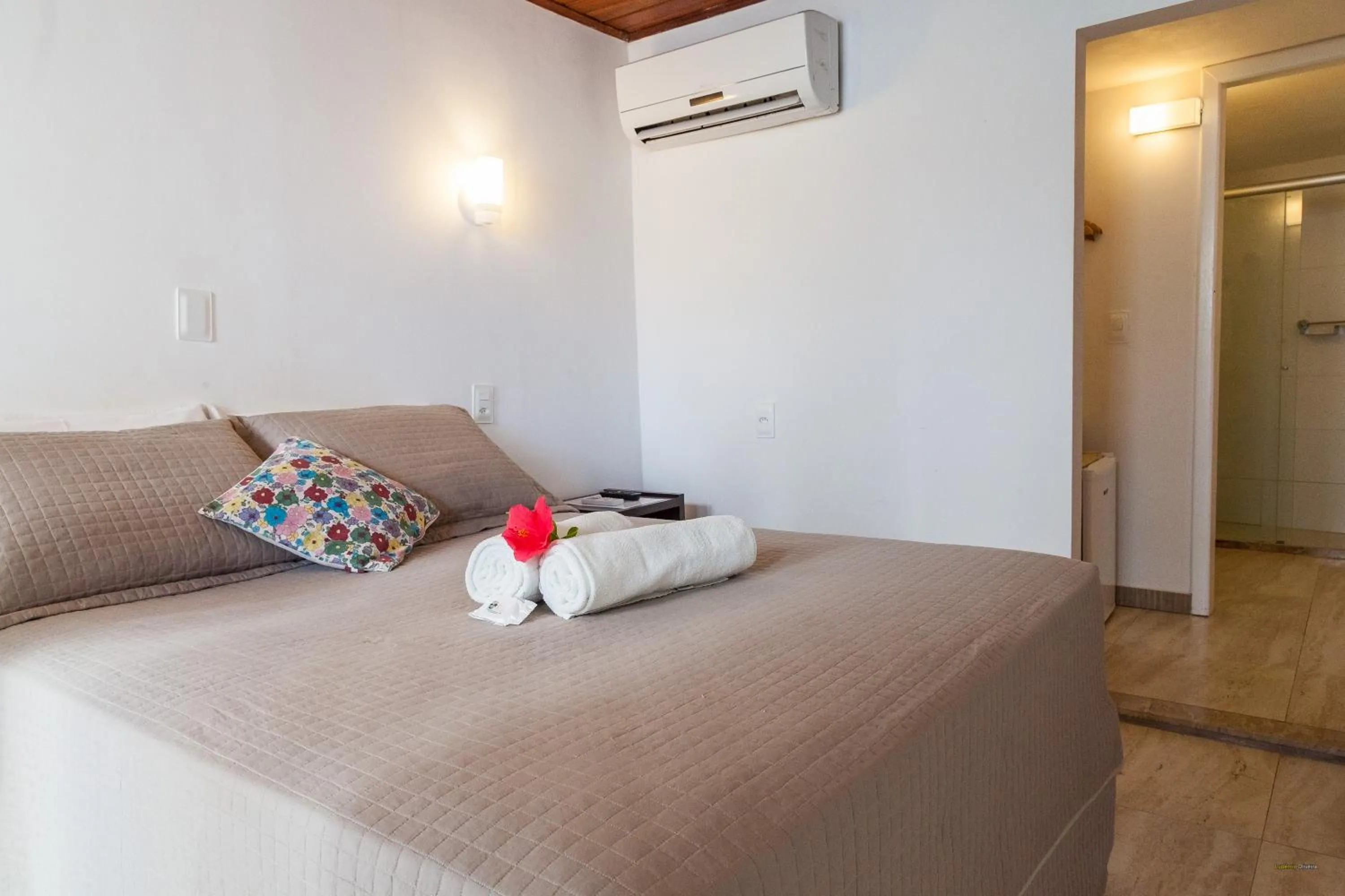 Bed in Pousada Ilha da Saudade