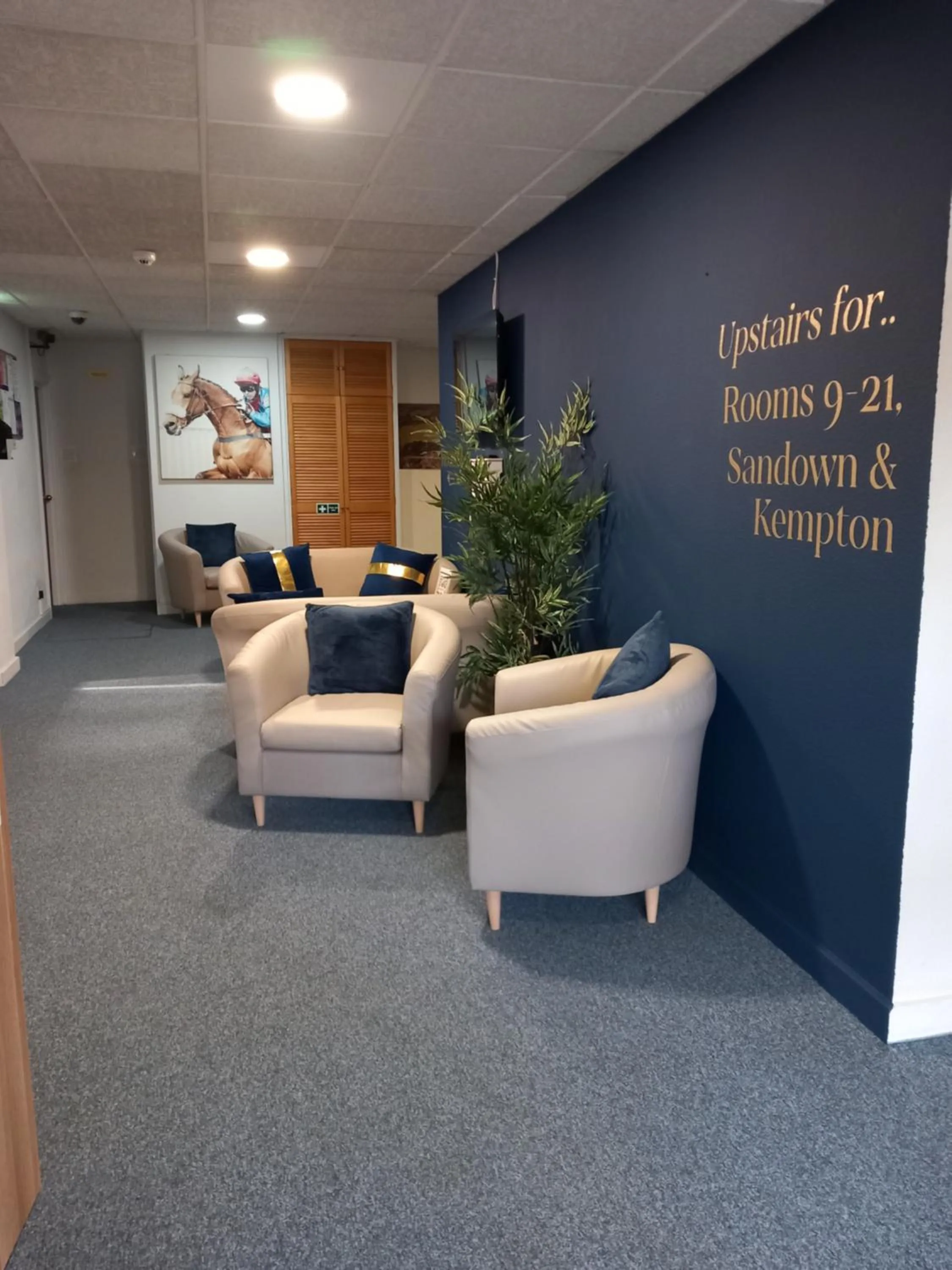 Seating area in Sandown Park Lodge