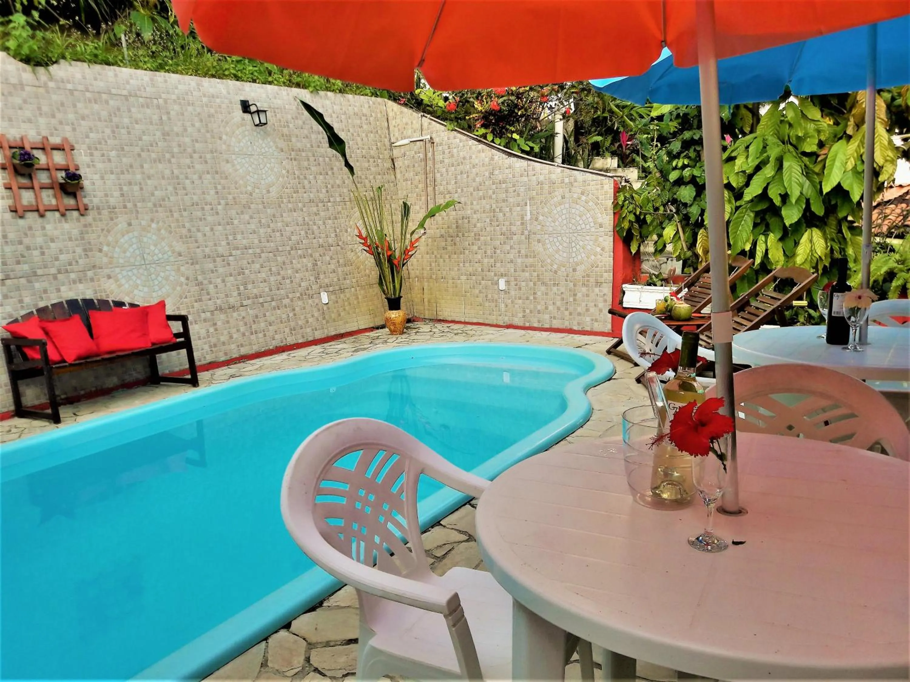 Pool view in Pousada Vila do Sossego