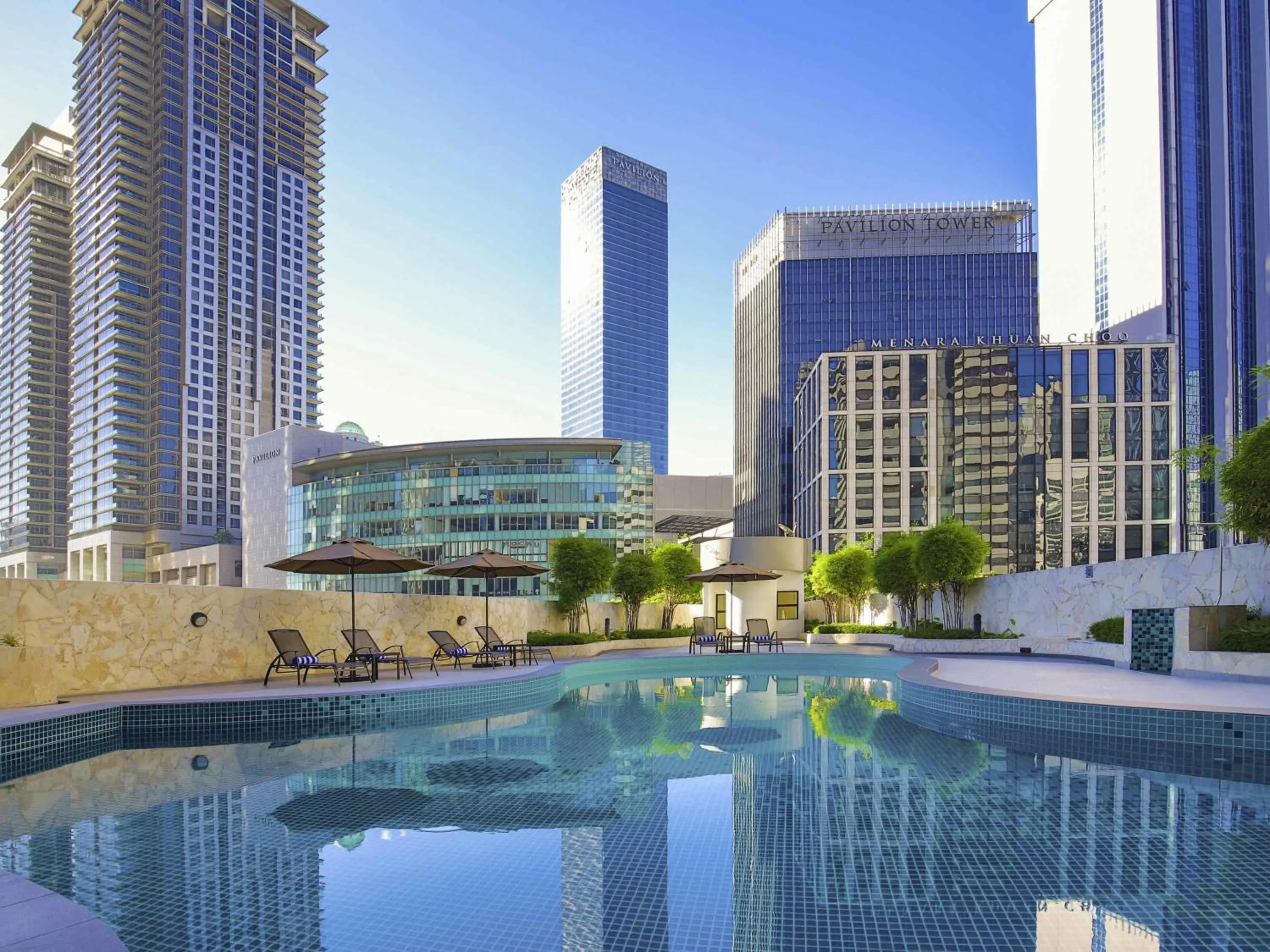 Pool view in Novotel Kuala Lumpur City Centre