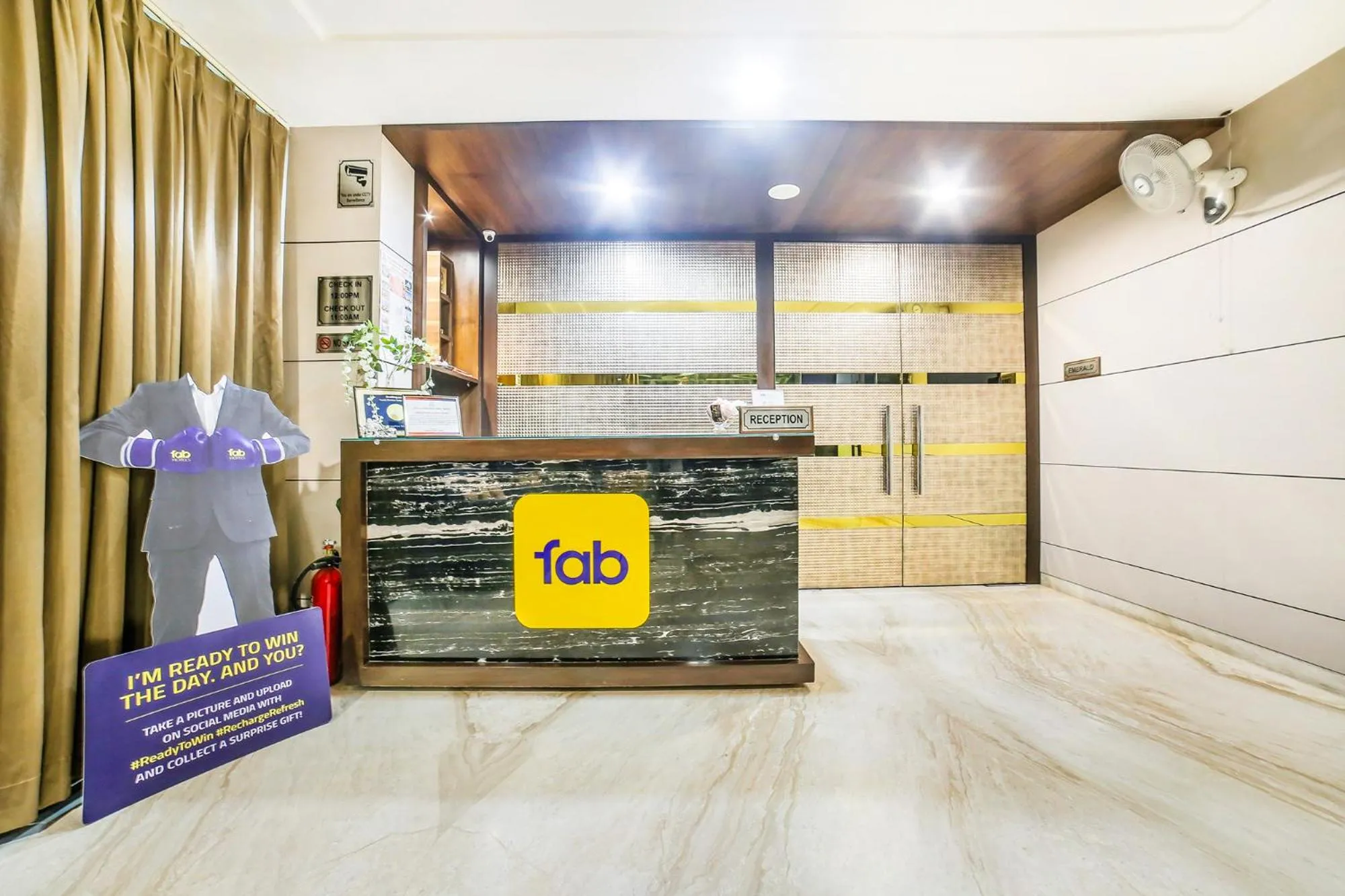 Lobby or reception in FabHotel Prime Sapphire Inn