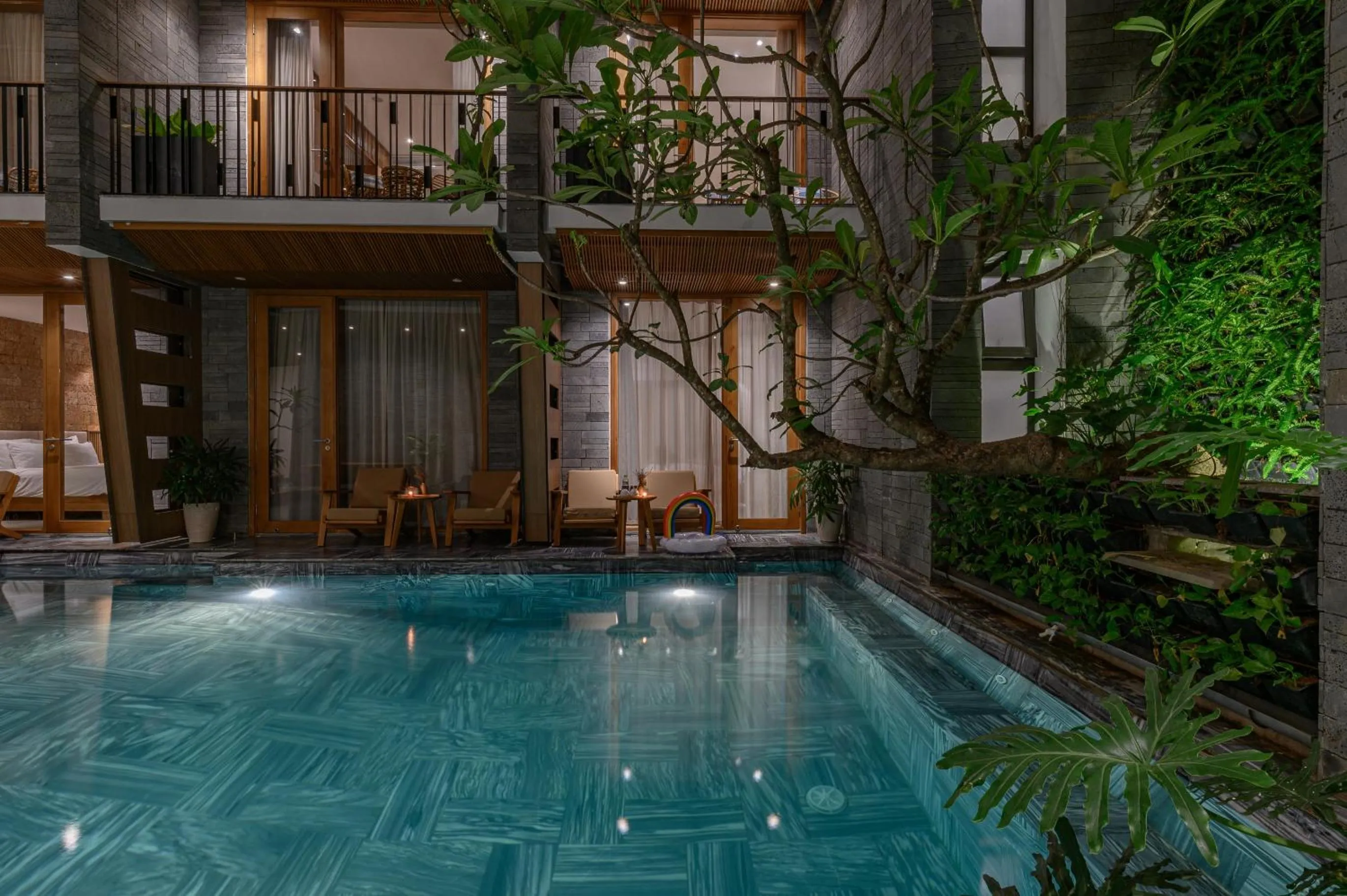 Pool view in Mai's Boutique