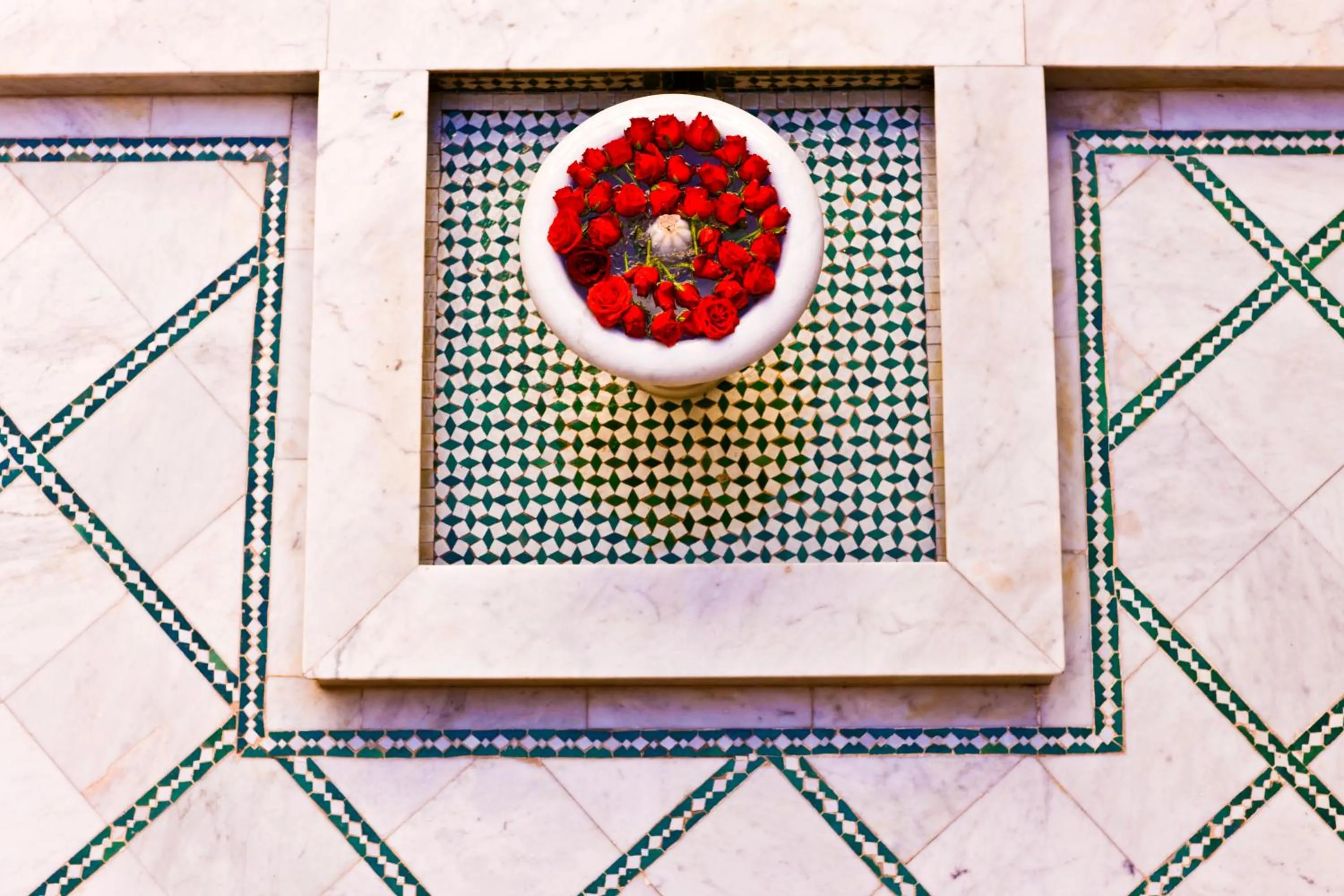 Decorative detail in Riad & Spa Laurence Olivier