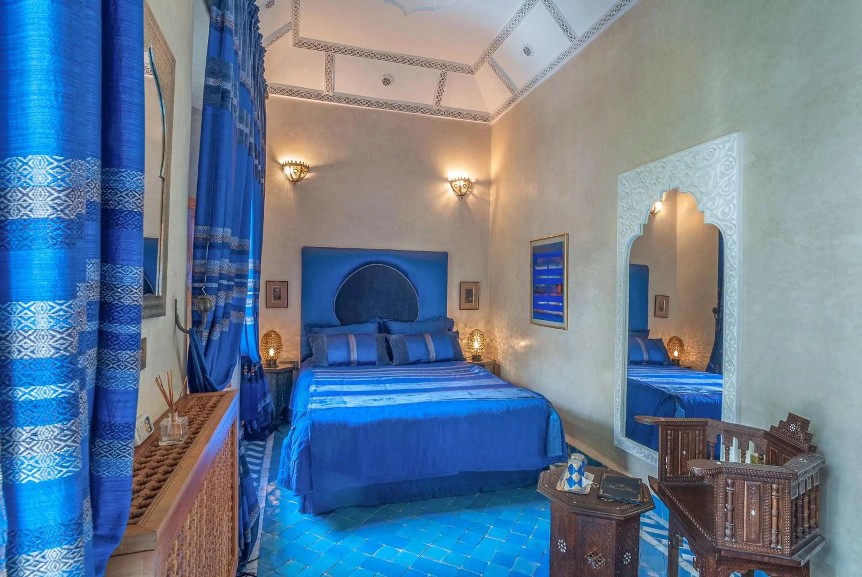 Bedroom, Bed in Riad & Spa Laurence Olivier