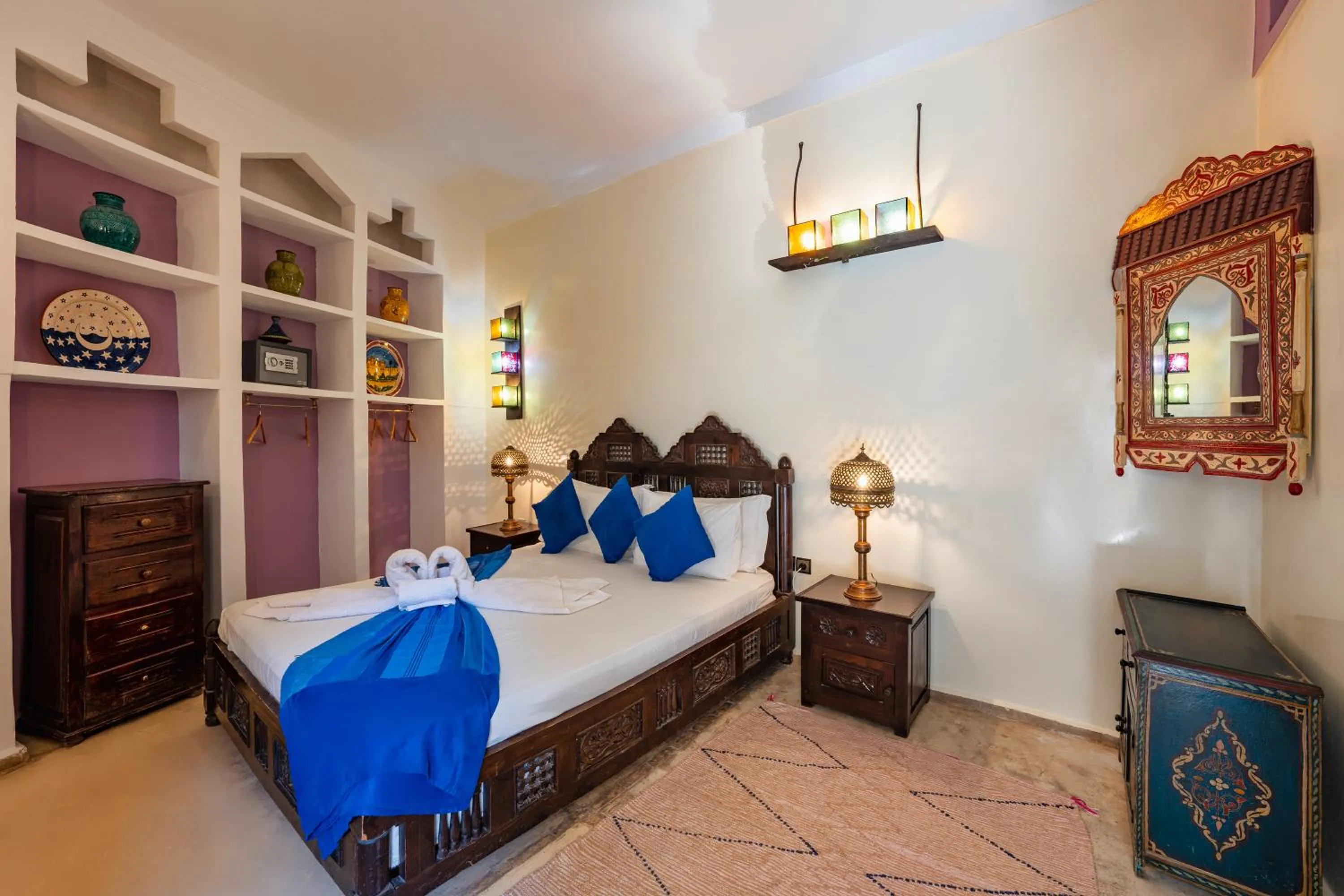 Bed in Riad Sidi Mimoune & Spa