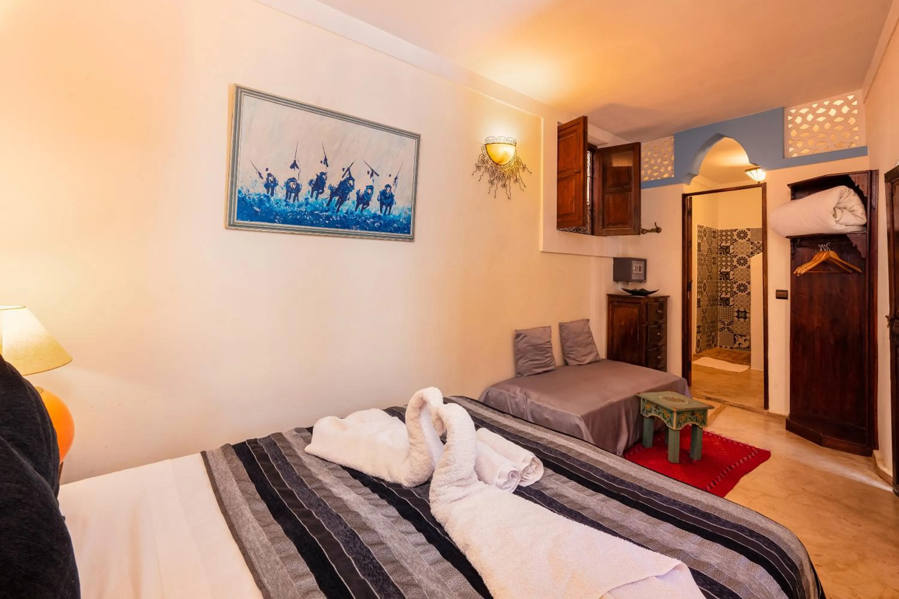 Bed in Riad Sidi Mimoune & Spa