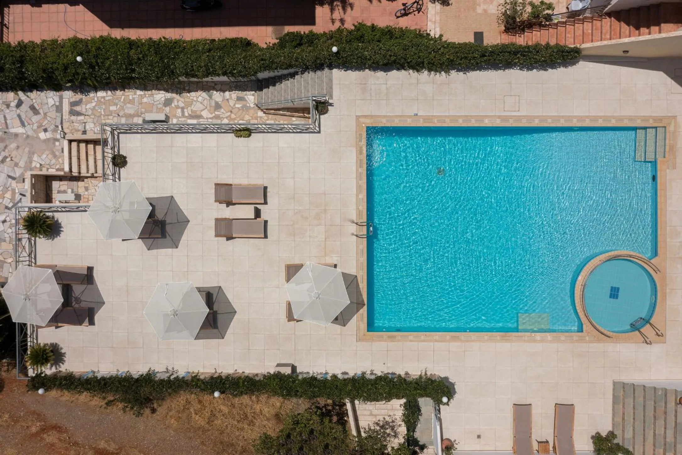 Pool view in Adonis Hotel