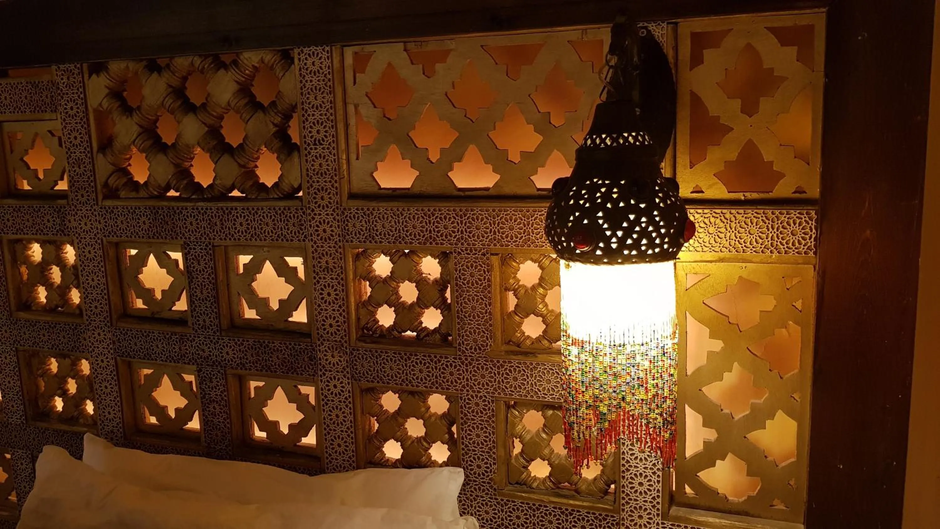 Decorative detail, Bed in Riad Armelle