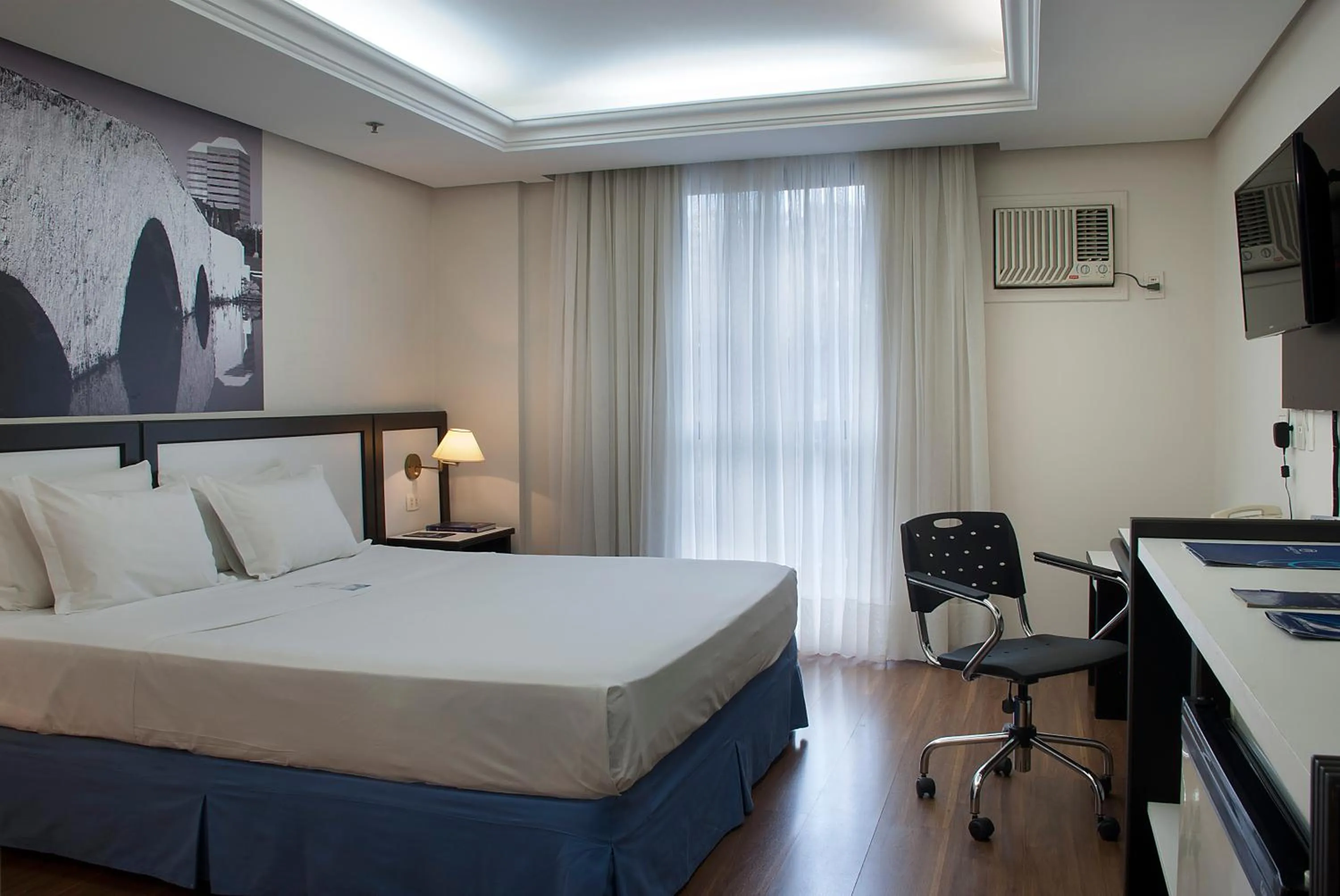 Bedroom, Bed in Master Grande Hotel - Próximo ao Palácio do Governo