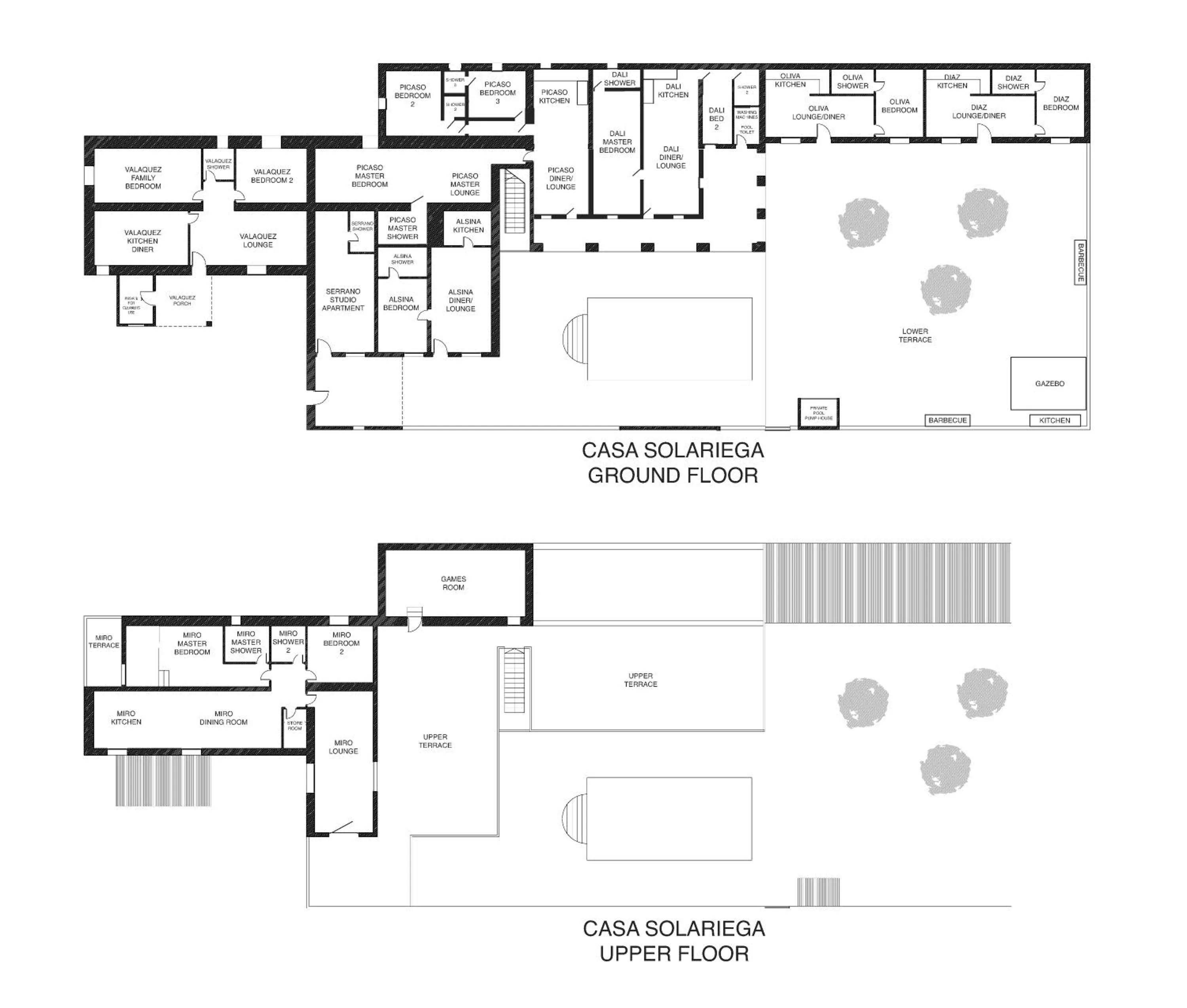Floor plan in Casa Solariega