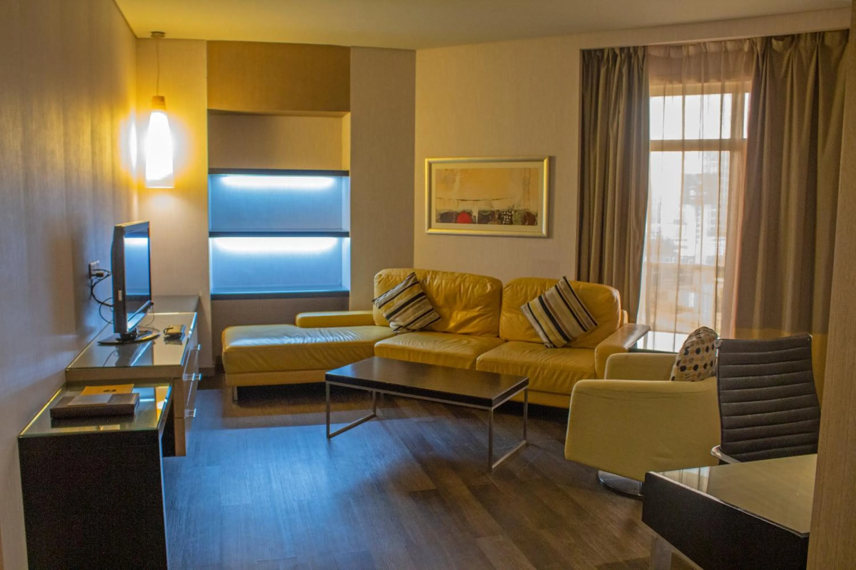 Living room in TIME Grand Plaza Hotel, Dubai Airport