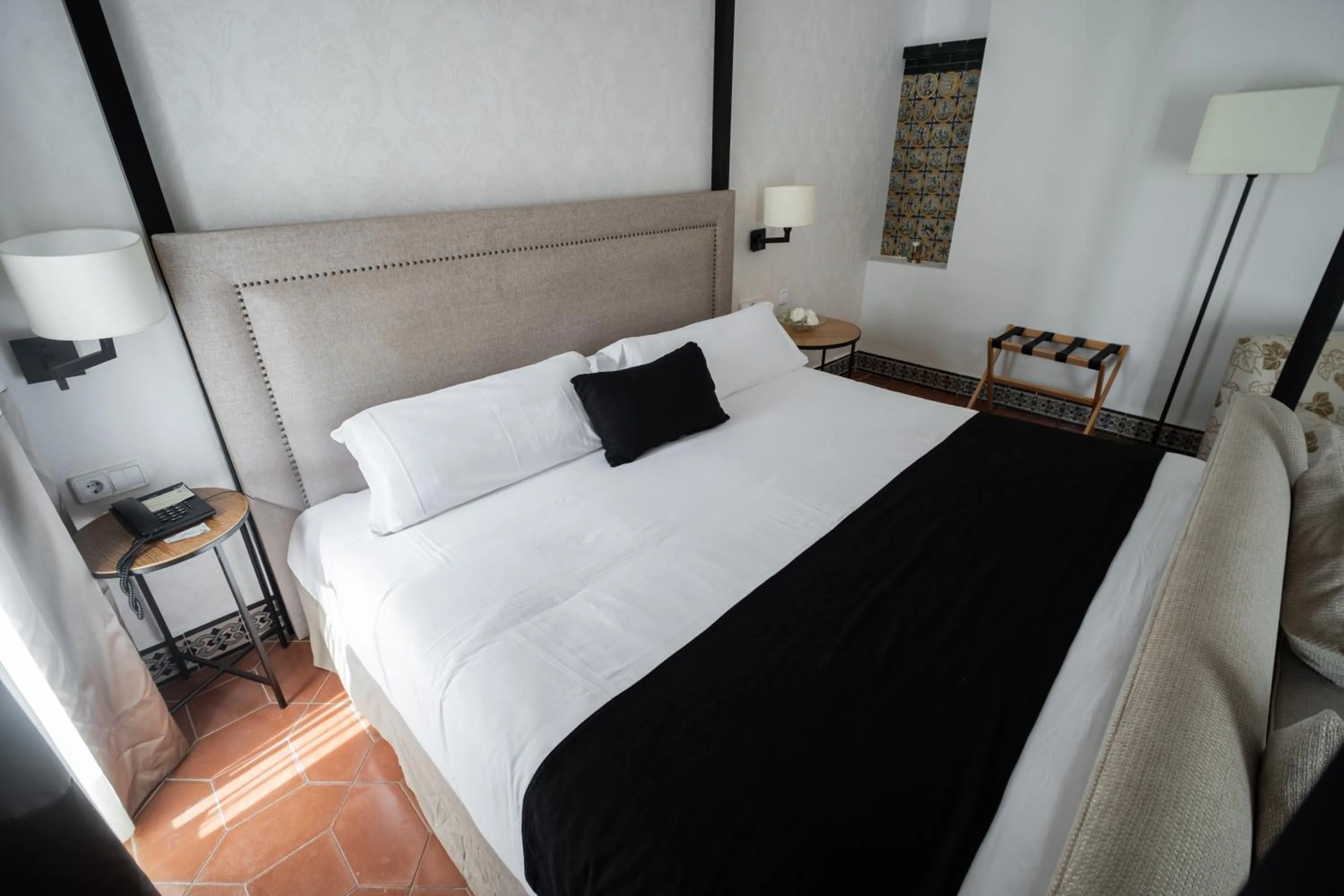 Bed in La Almoraima Hotel