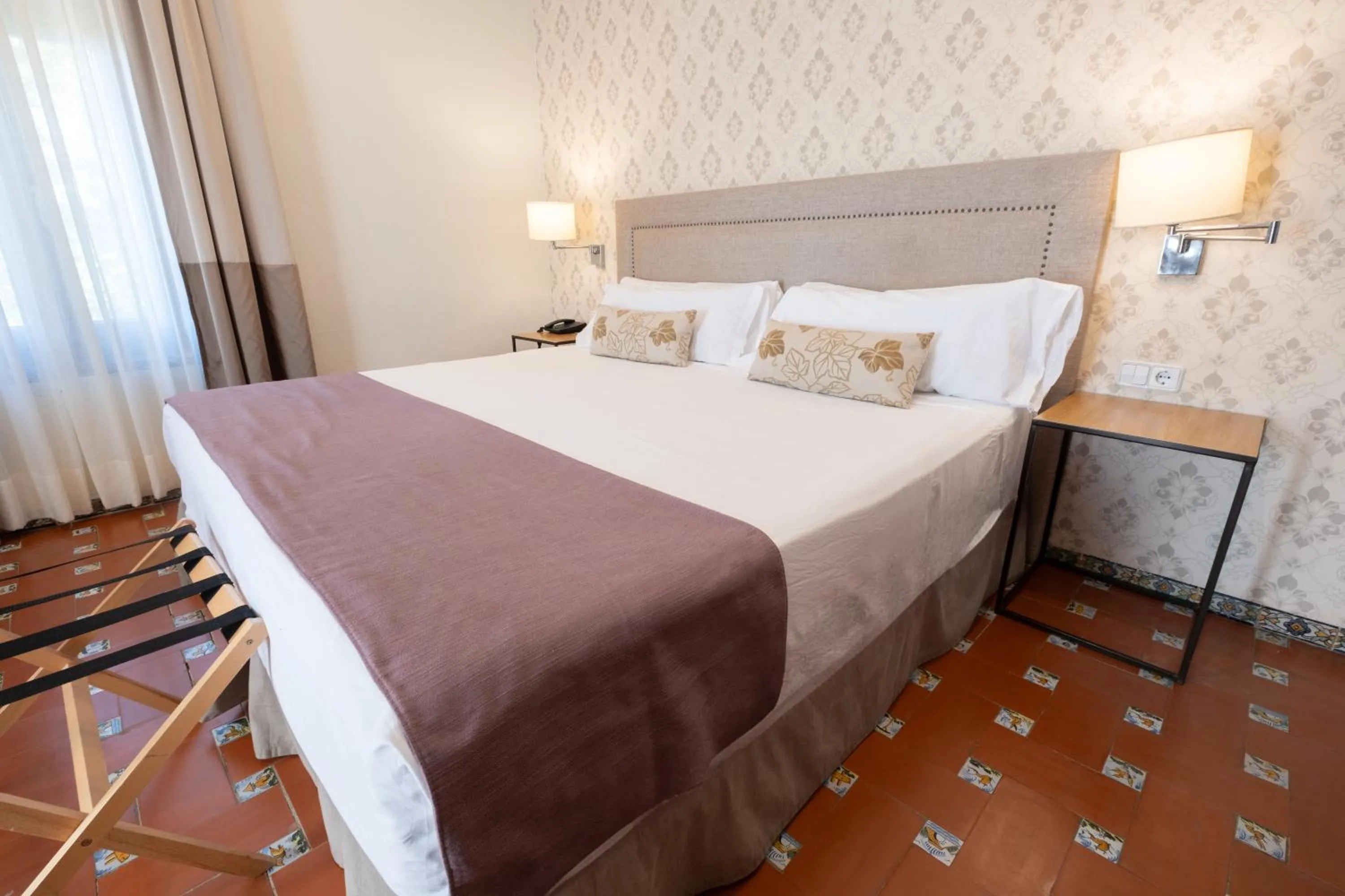 Bed in La Almoraima Hotel