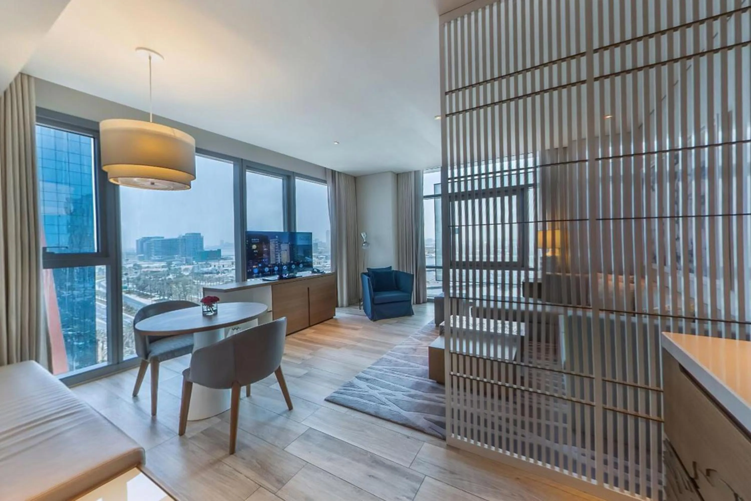 Living room in Al Bandar Rotana – Dubai Creek