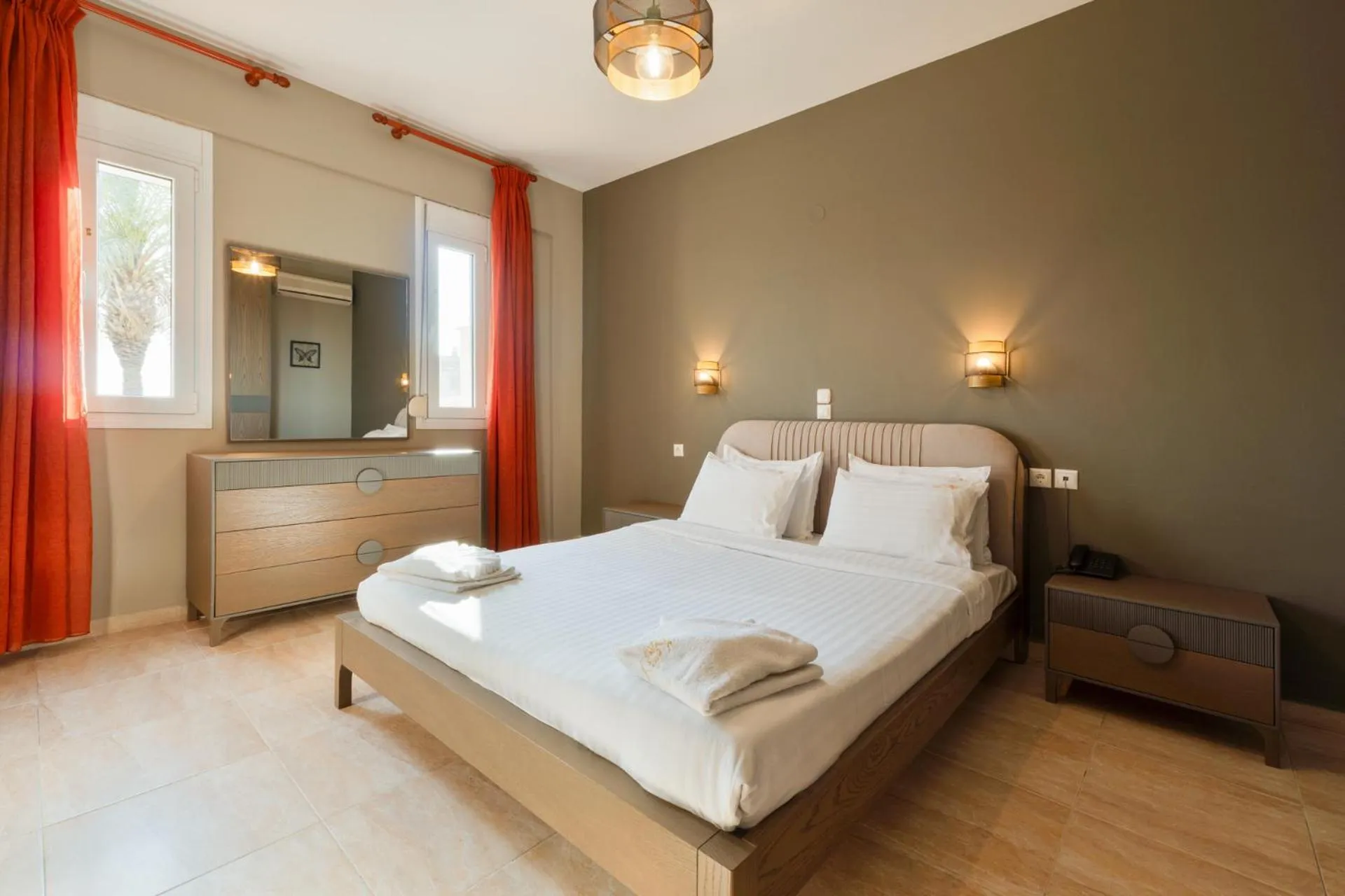 Bed in Kelyfos Hotel