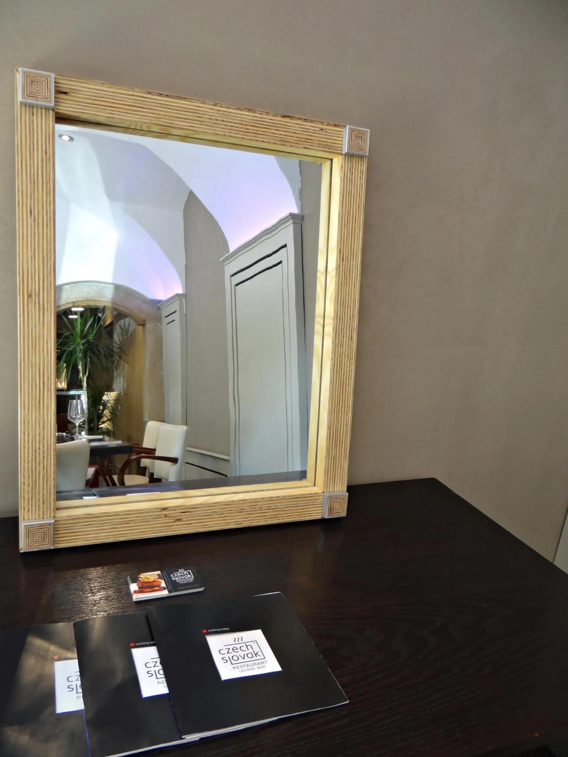 Decorative detail in Hotel U Kříže