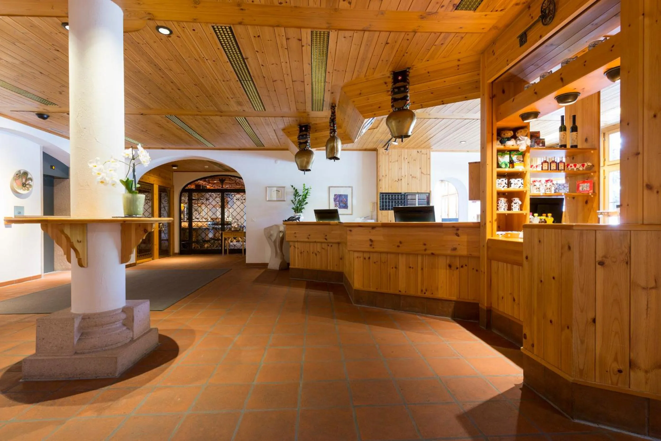 Lobby or reception in Hotel Laaxerhof