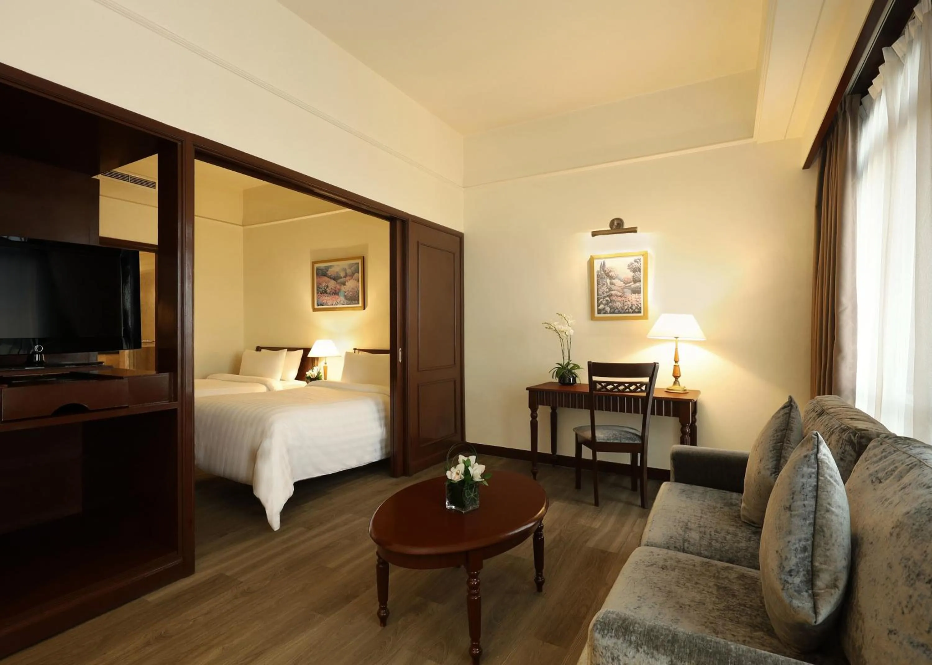 Living room, Bed in Berjaya Times Square Hotel, Kuala Lumpur