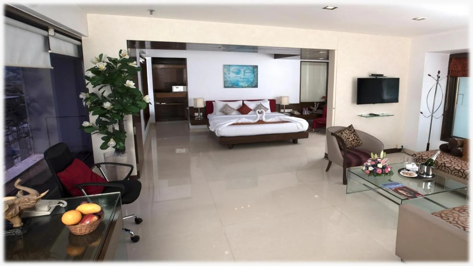 Living room, Bed in Yogi Executive, Navi Mumbai