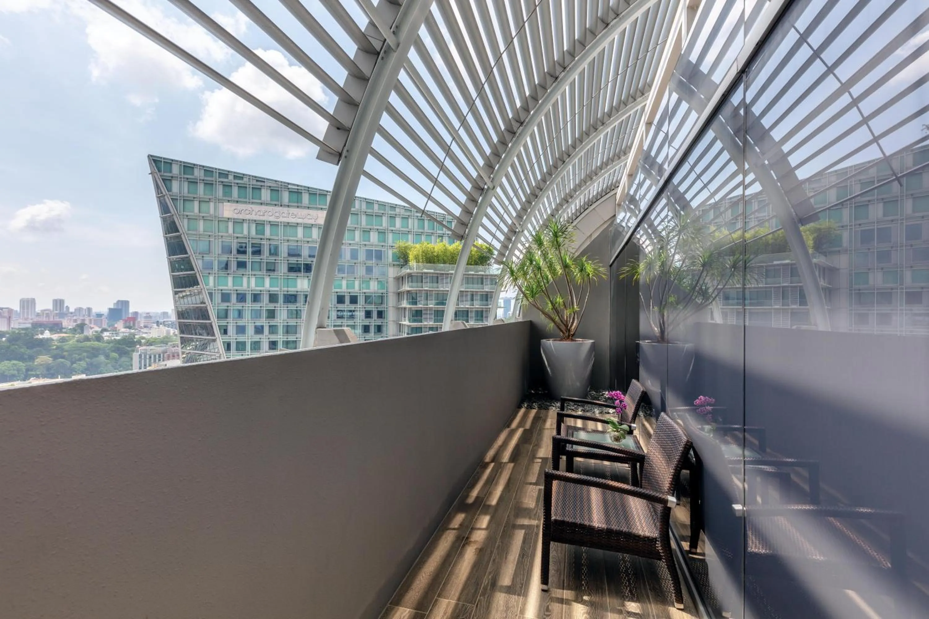 Balcony/Terrace in Pan Pacific Serviced Suites Orchard, Singapore