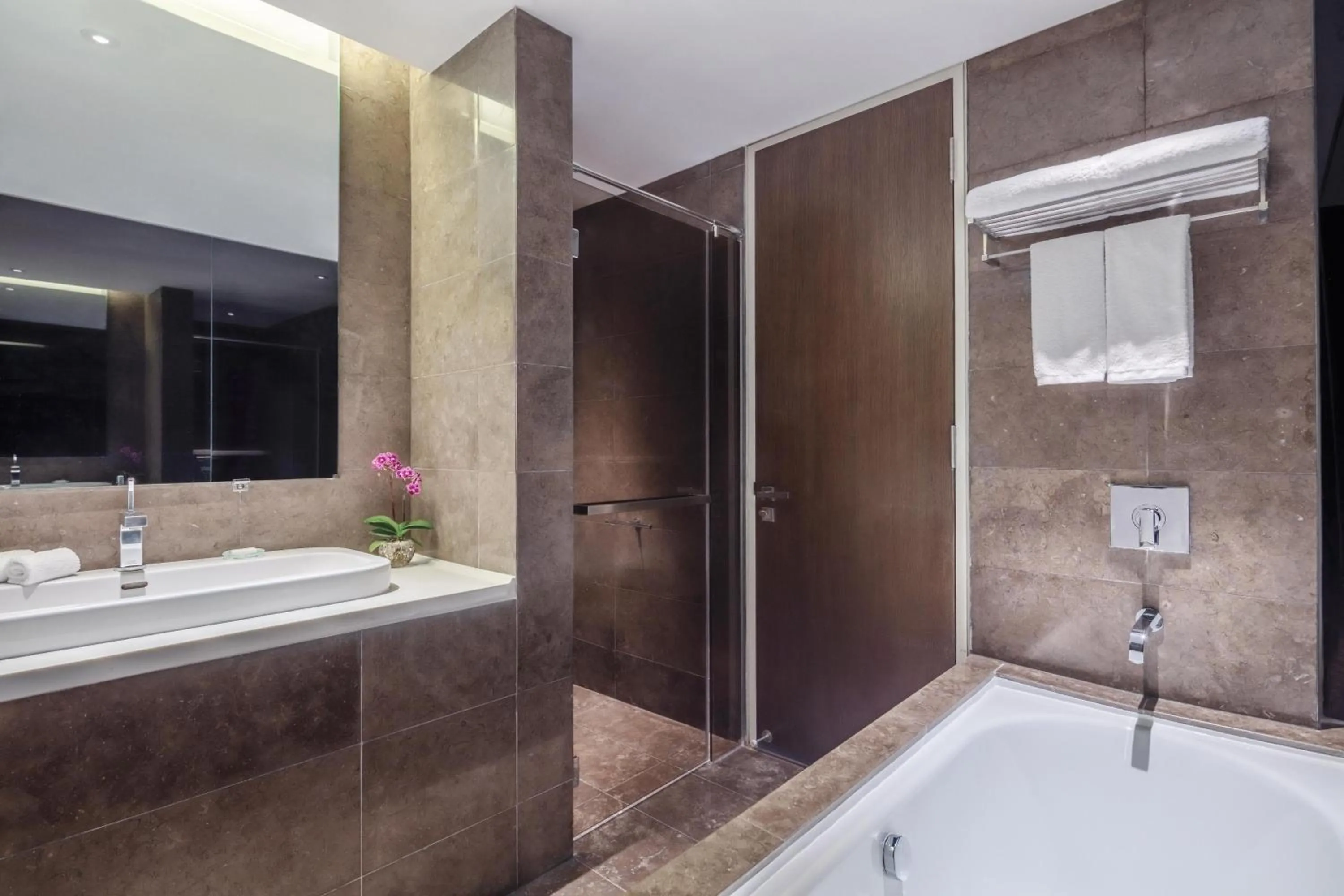 Shower in Pan Pacific Serviced Suites Orchard, Singapore