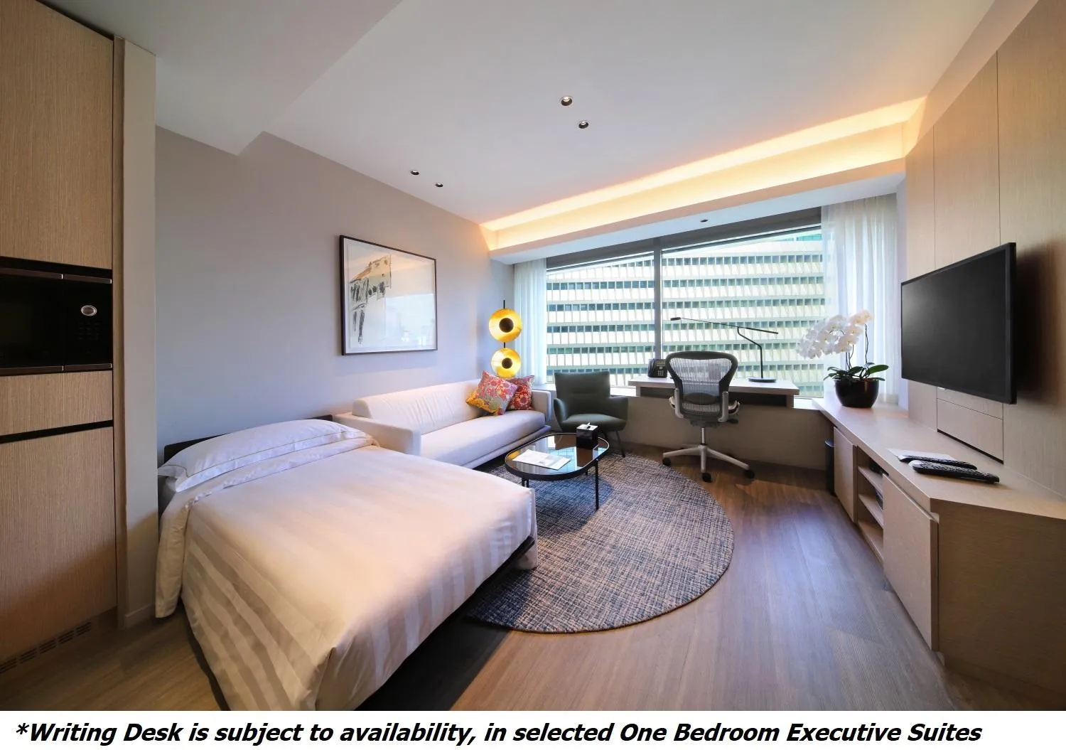 Living room, Bed in Pan Pacific Serviced Suites Orchard, Singapore