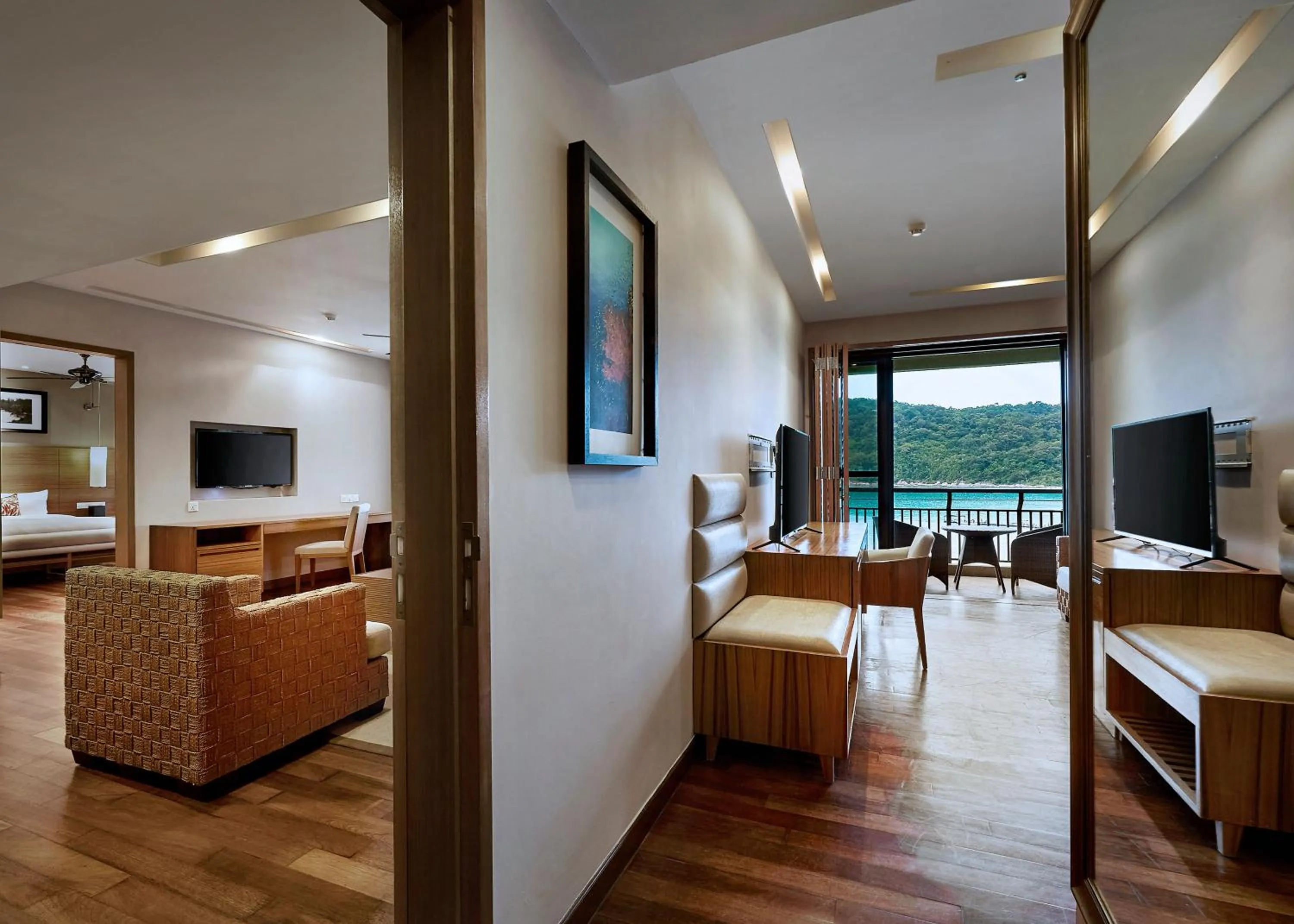 Living room, Bed in The Taaras Beach & Spa Resort