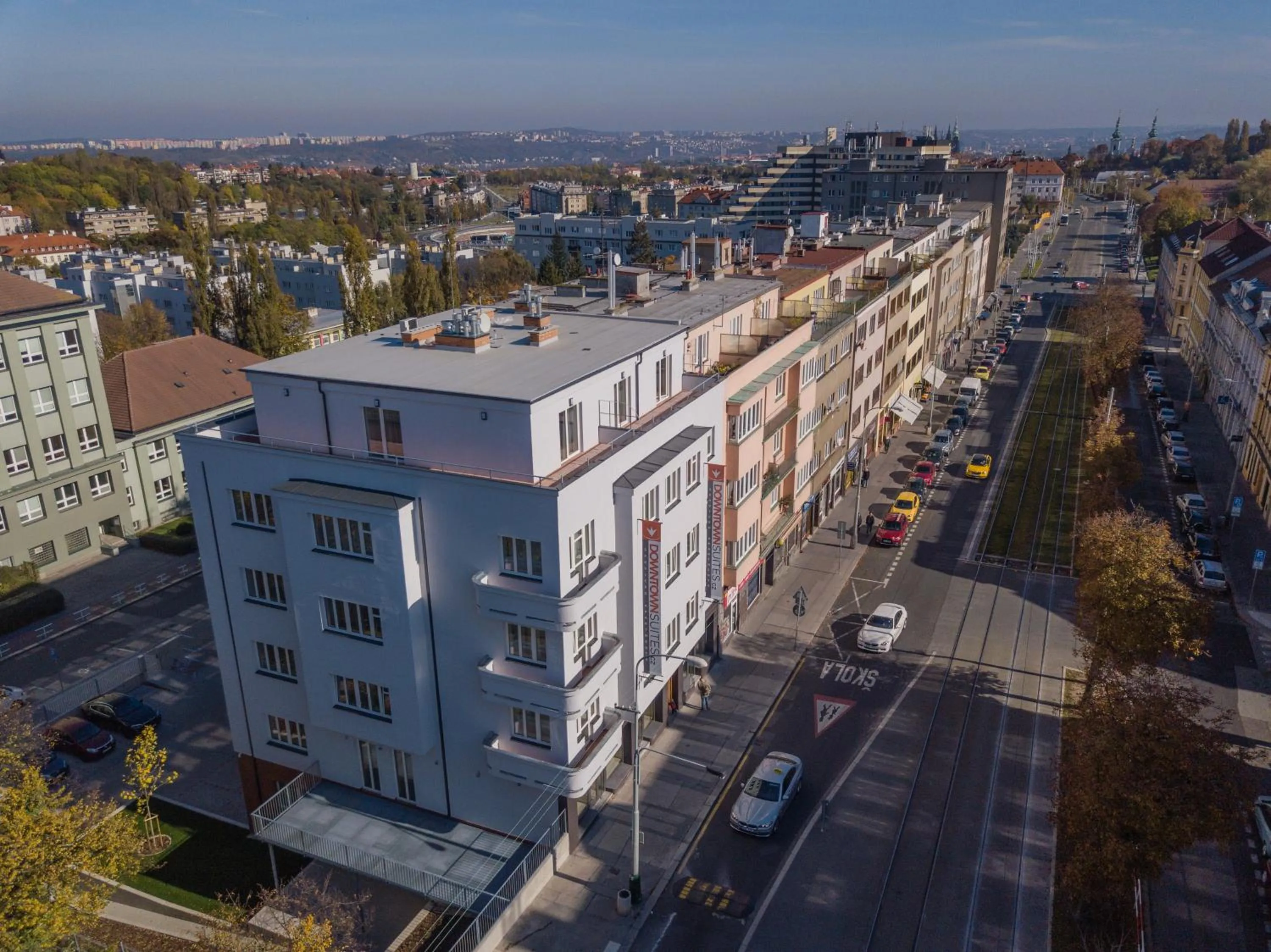 Bird's eye view in DownTown Suites Belohorska