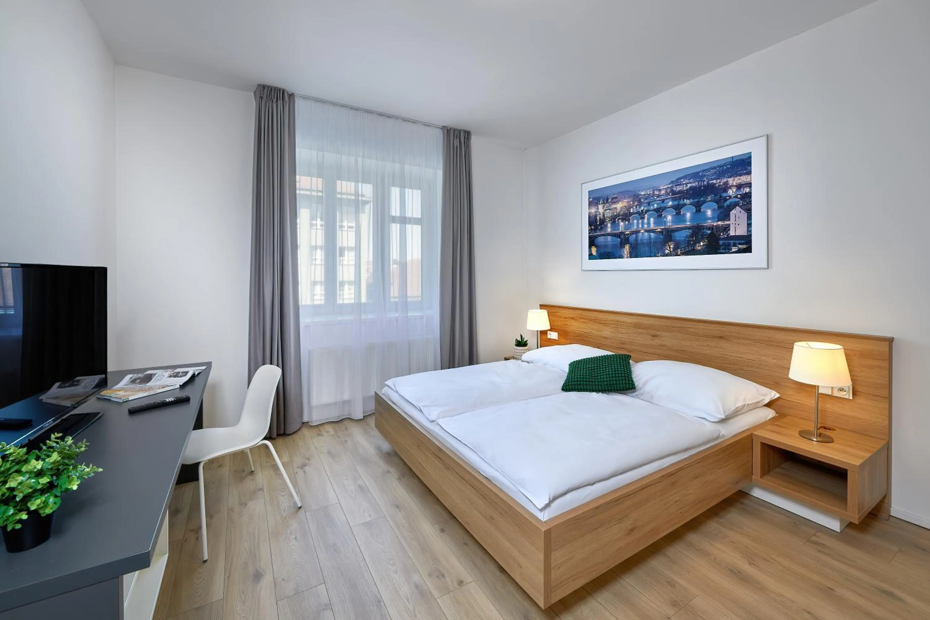 Bed in DownTown Suites Belohorska