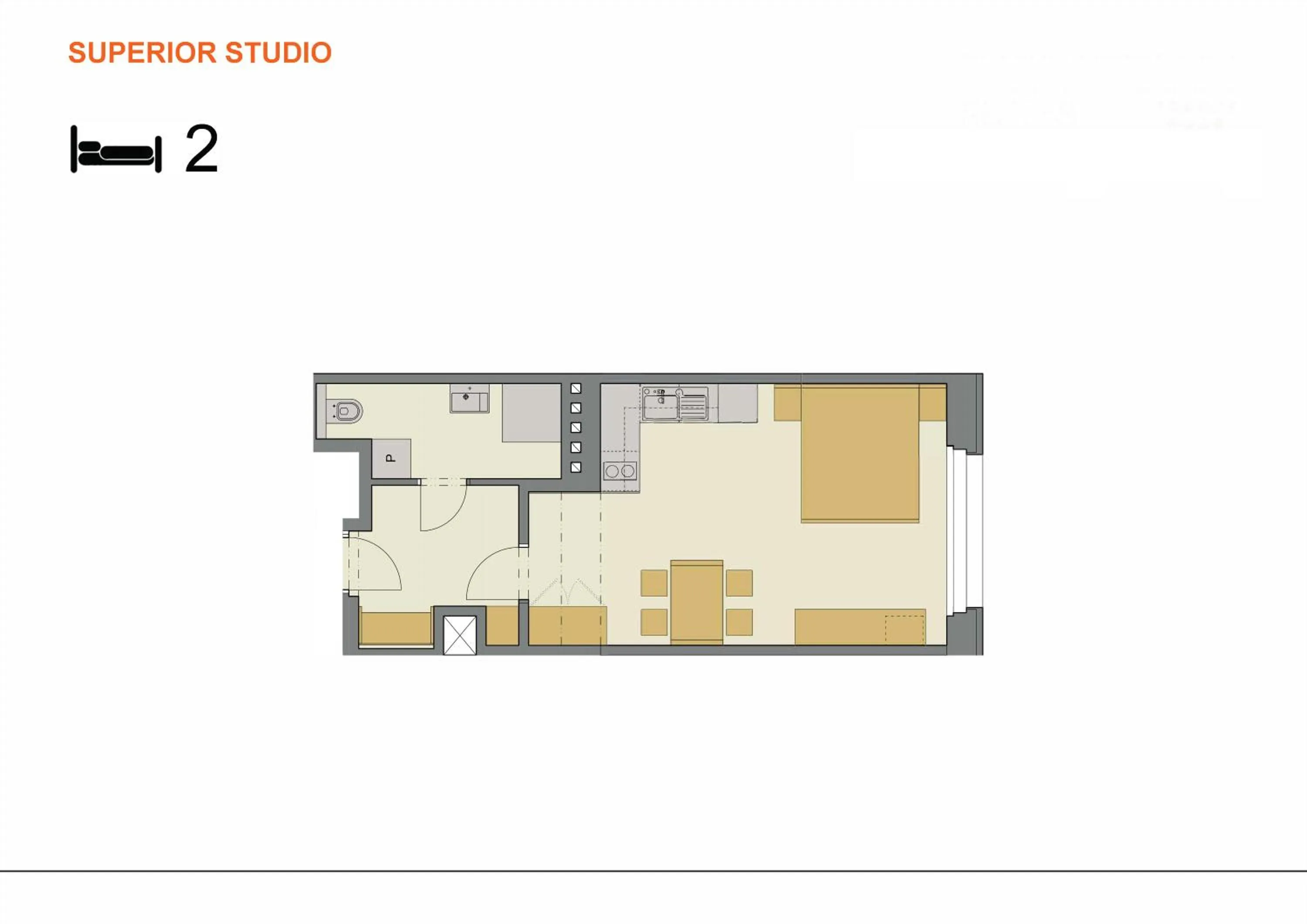 Floor plan in DownTown Suites Belohorska