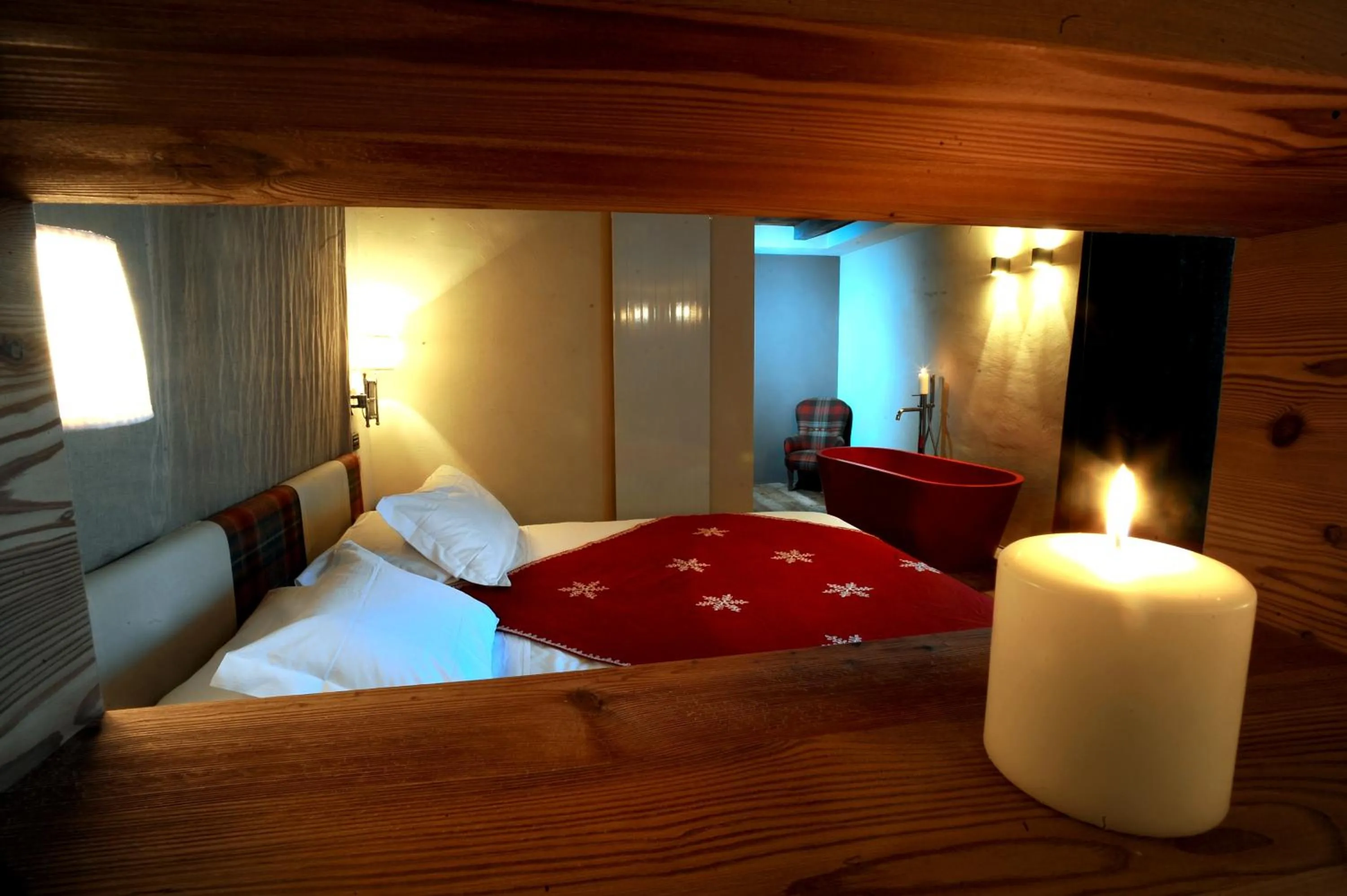 Bed in Chalet Eden Eco Hotel, Restaurant & Wellness