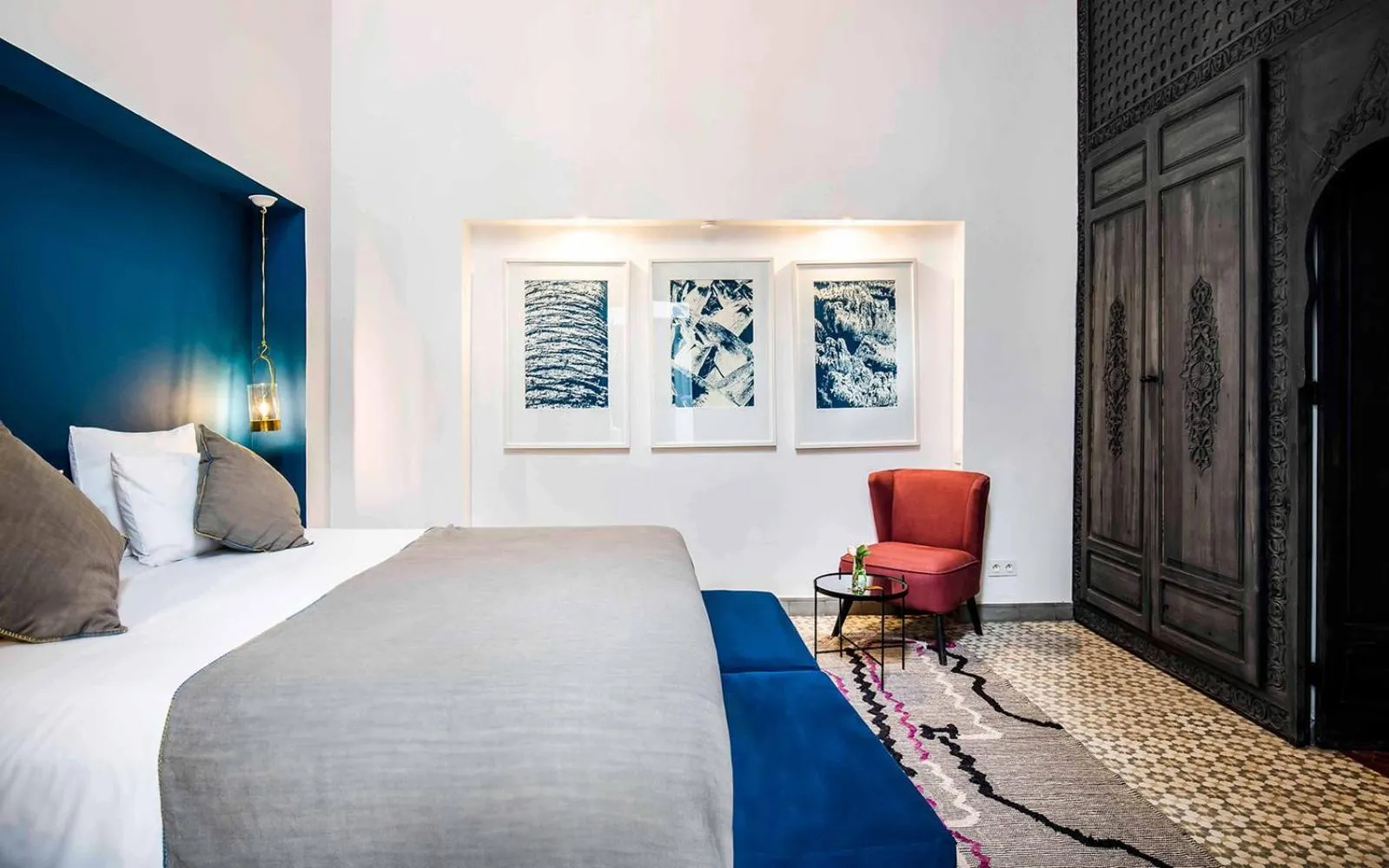 Bed in Riad Le Rihani