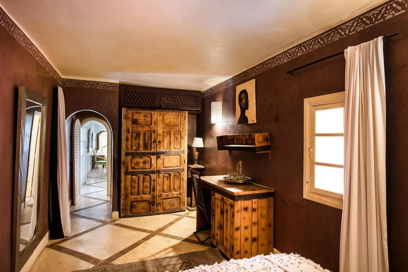 Bed in Riad Le Rihani