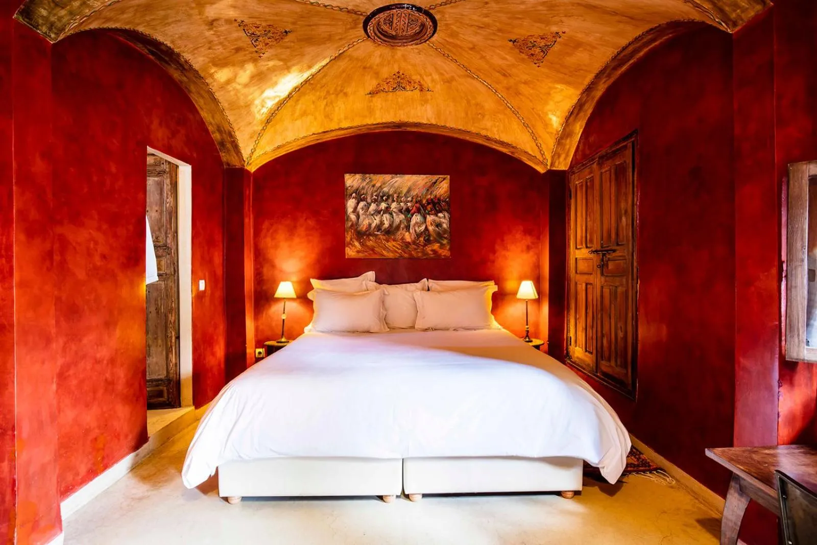 Bed in Riad Le Rihani