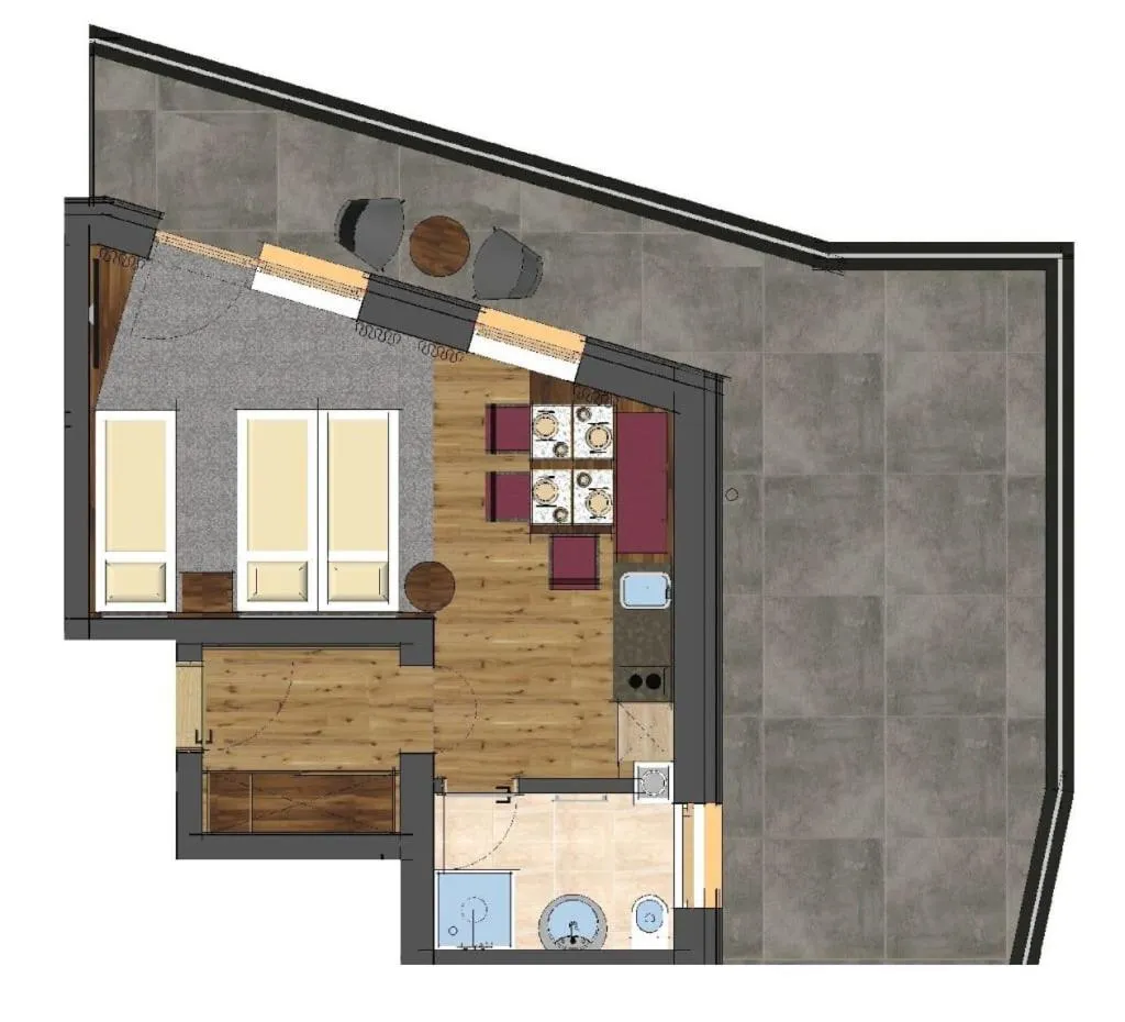 Floor plan in Aparthotel Dorfplatzl Garni Apartments & B&B