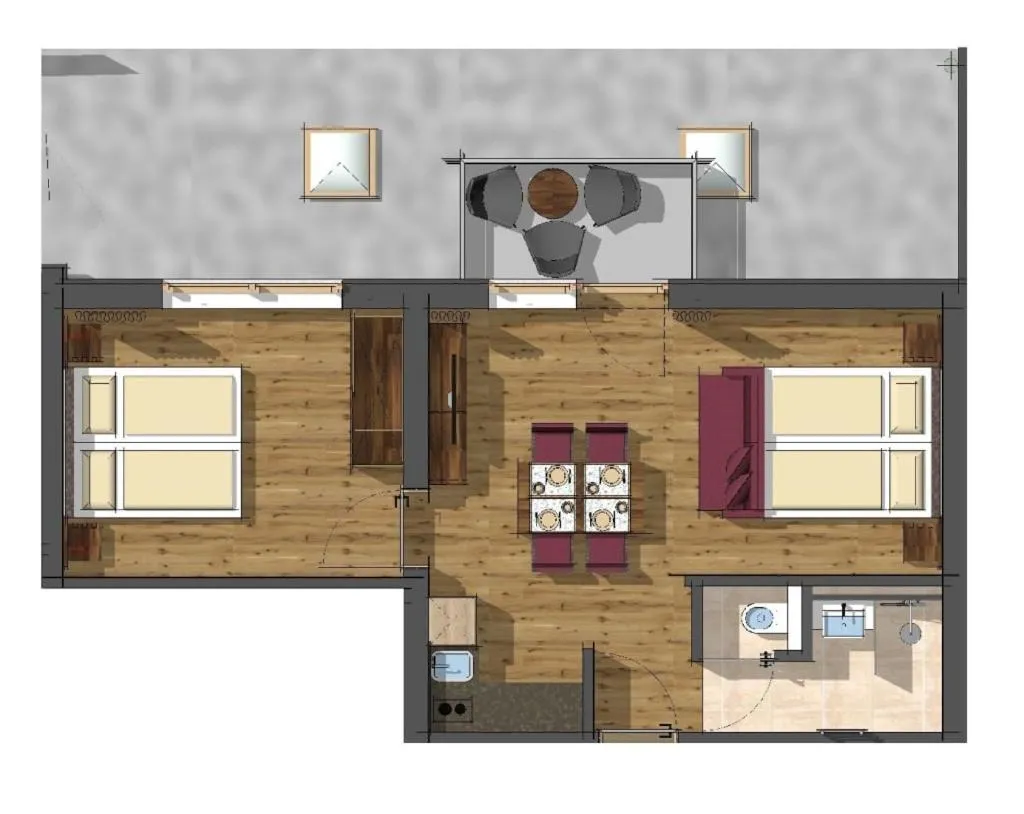 Floor plan in Aparthotel Dorfplatzl Garni Apartments & B&B