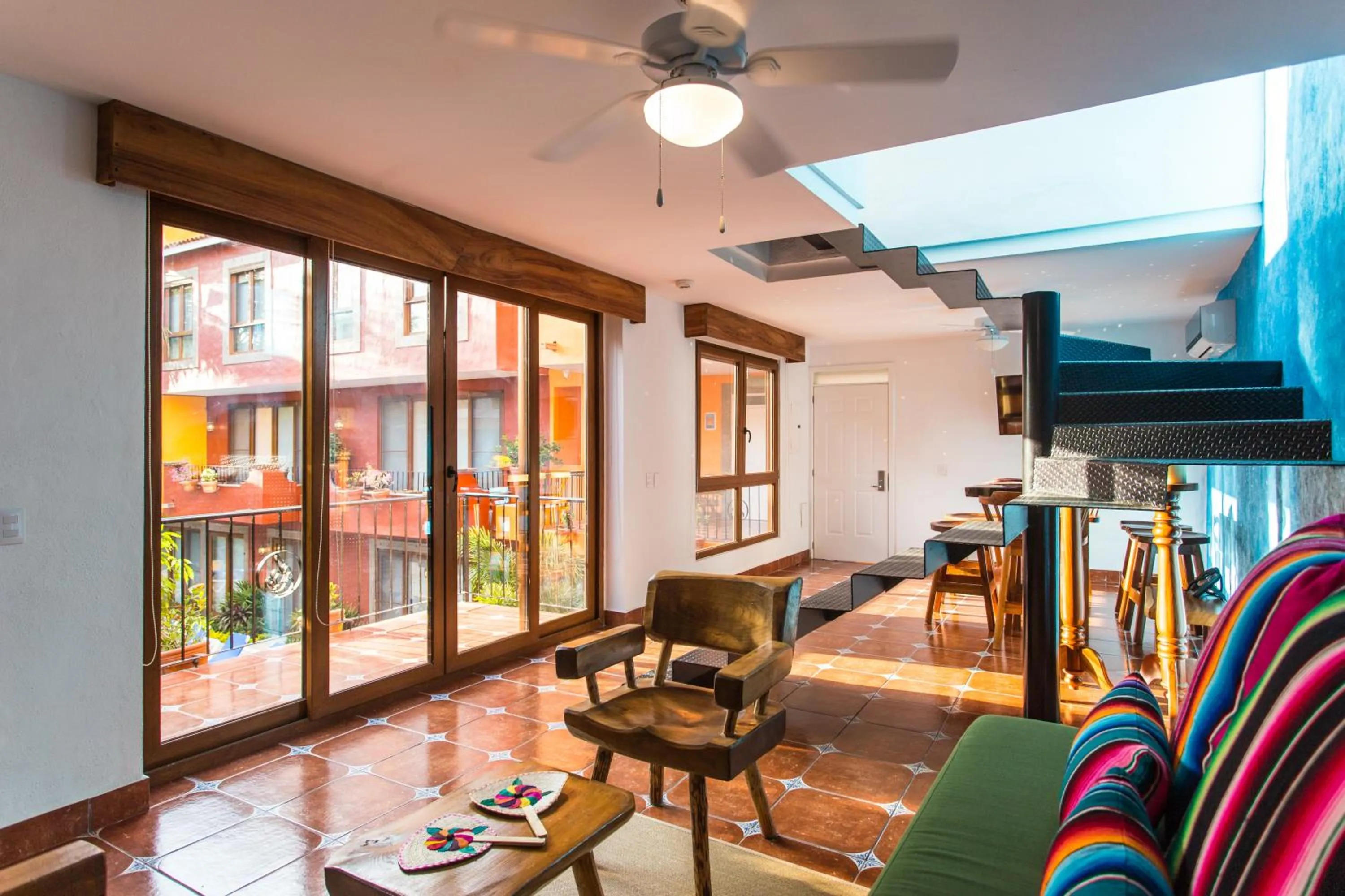 Living room in Casa Lotería -Pueblito Sayulita- Colorful, Family and Relax Experience with Private Parking and Pool