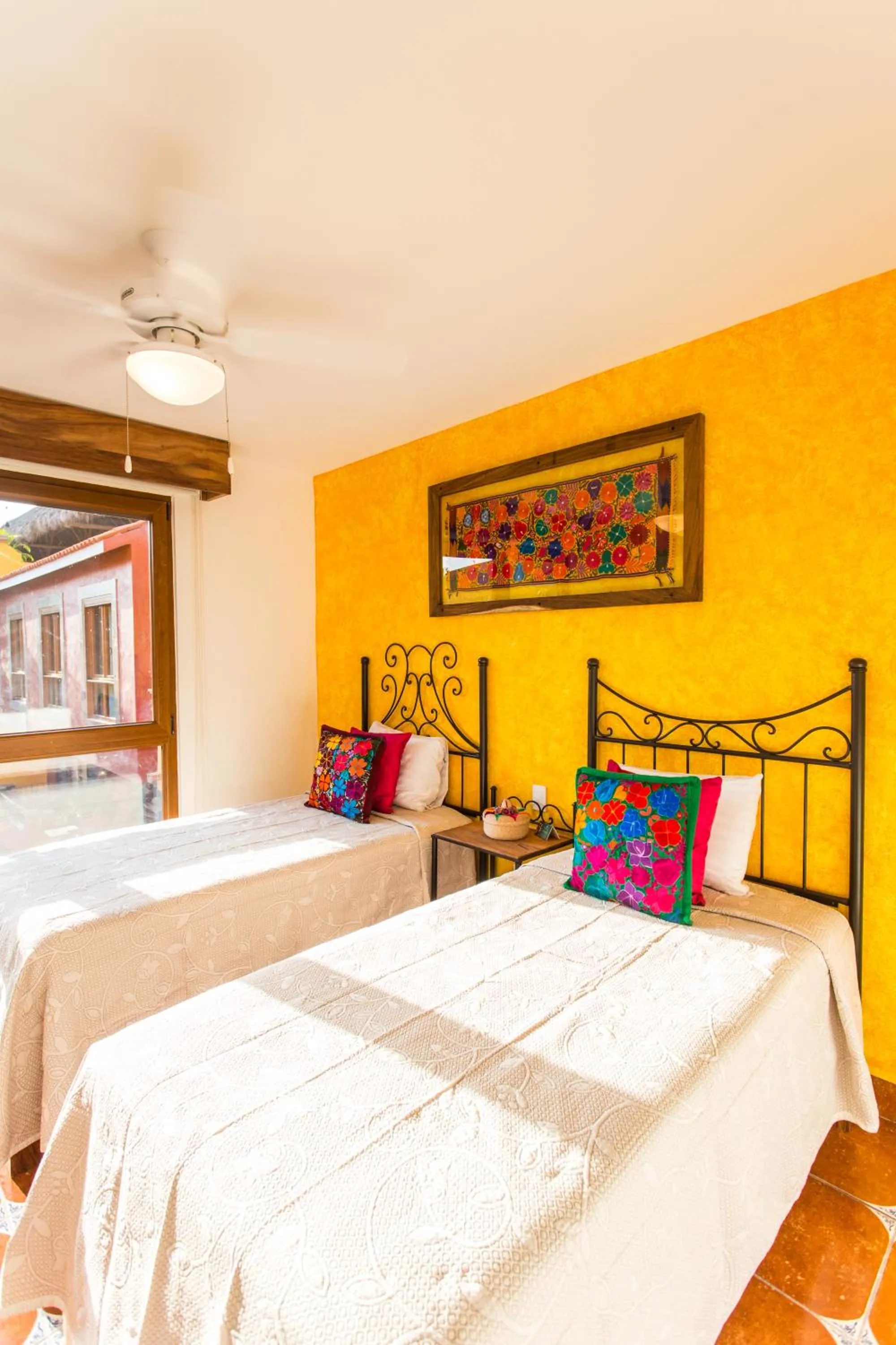 Bed in Casa Lotería -Pueblito Sayulita- Colorful, Family and Relax Experience with Private Parking and Pool