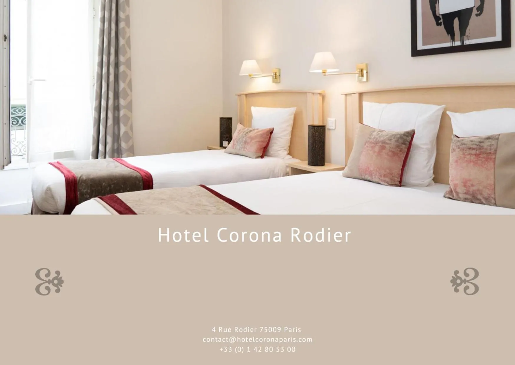 Bed in Hotel Corona -Rodier-