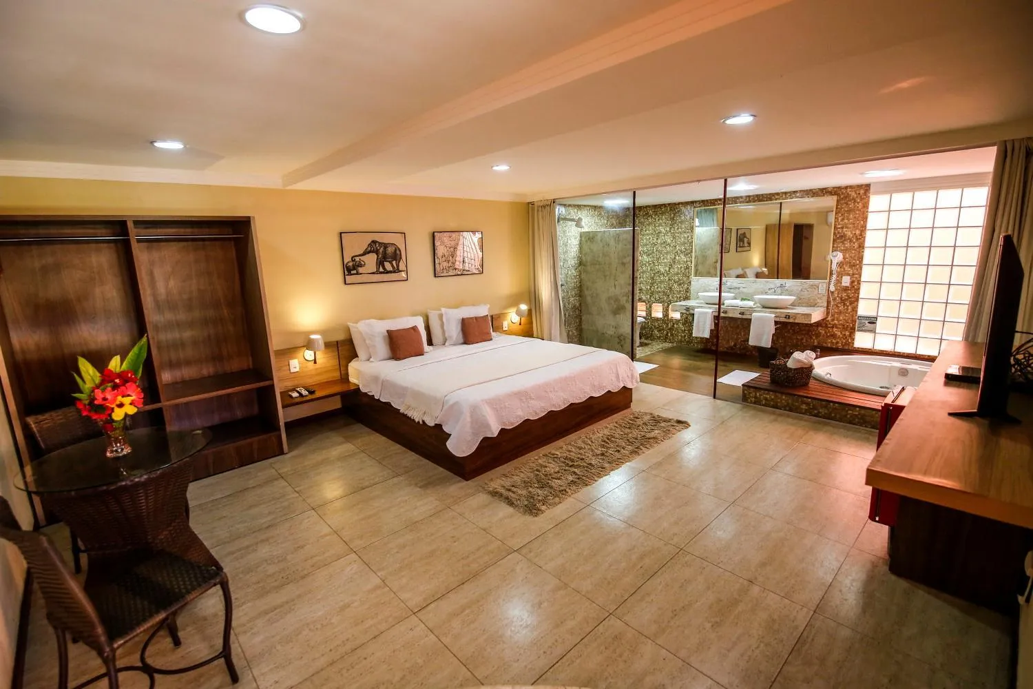 Bed in Pousada Tranquilandia Village