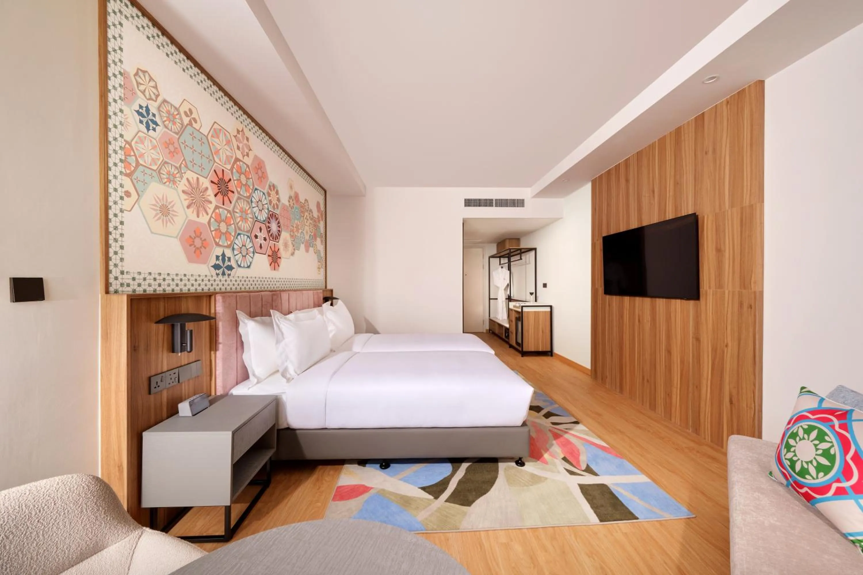 Seating area, Bed in M Social Resort Penang