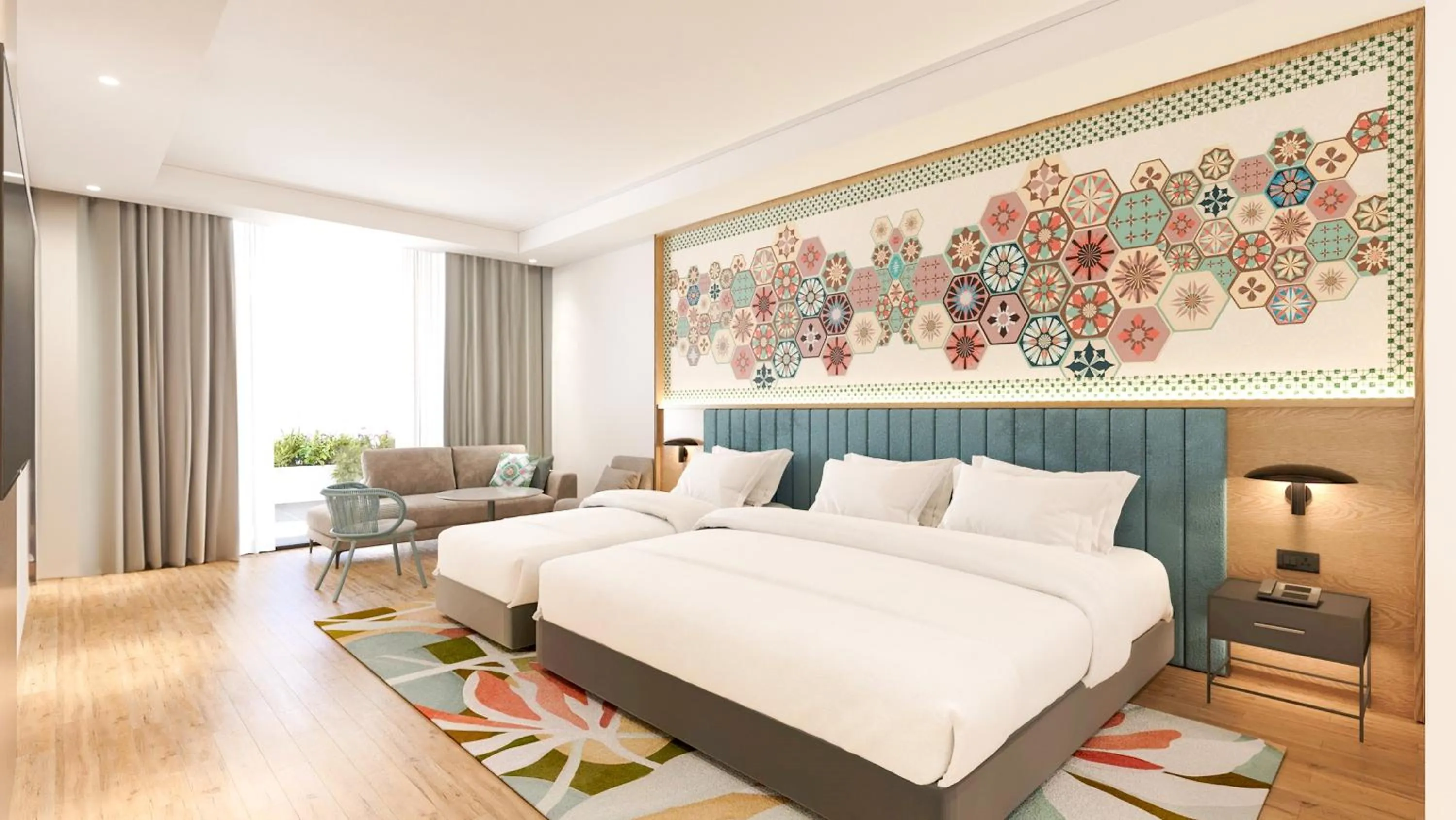 Balcony/Terrace, Bed in M Social Resort Penang