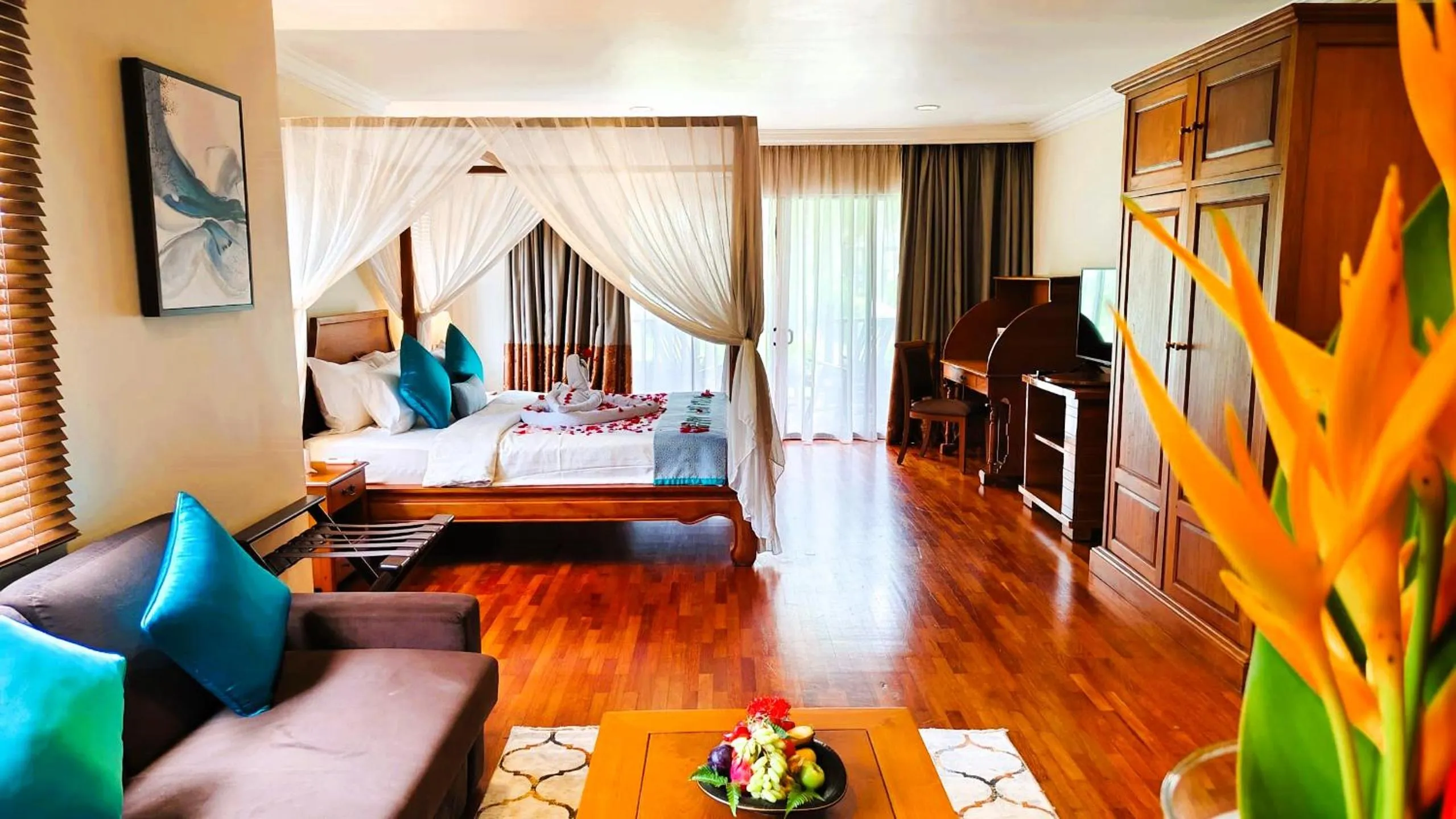 Bed in Cyberview Resort & Spa