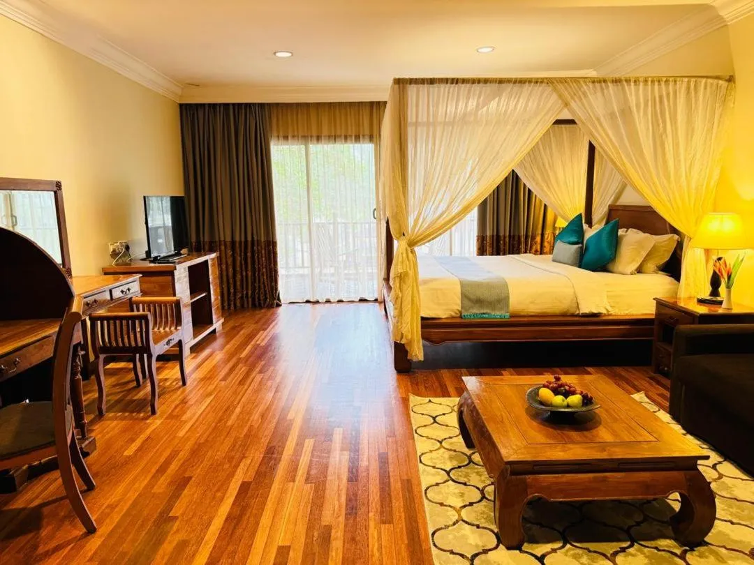 Bed in Cyberview Resort & Spa