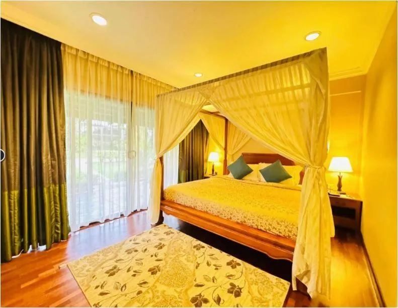 Bed in Cyberview Resort & Spa