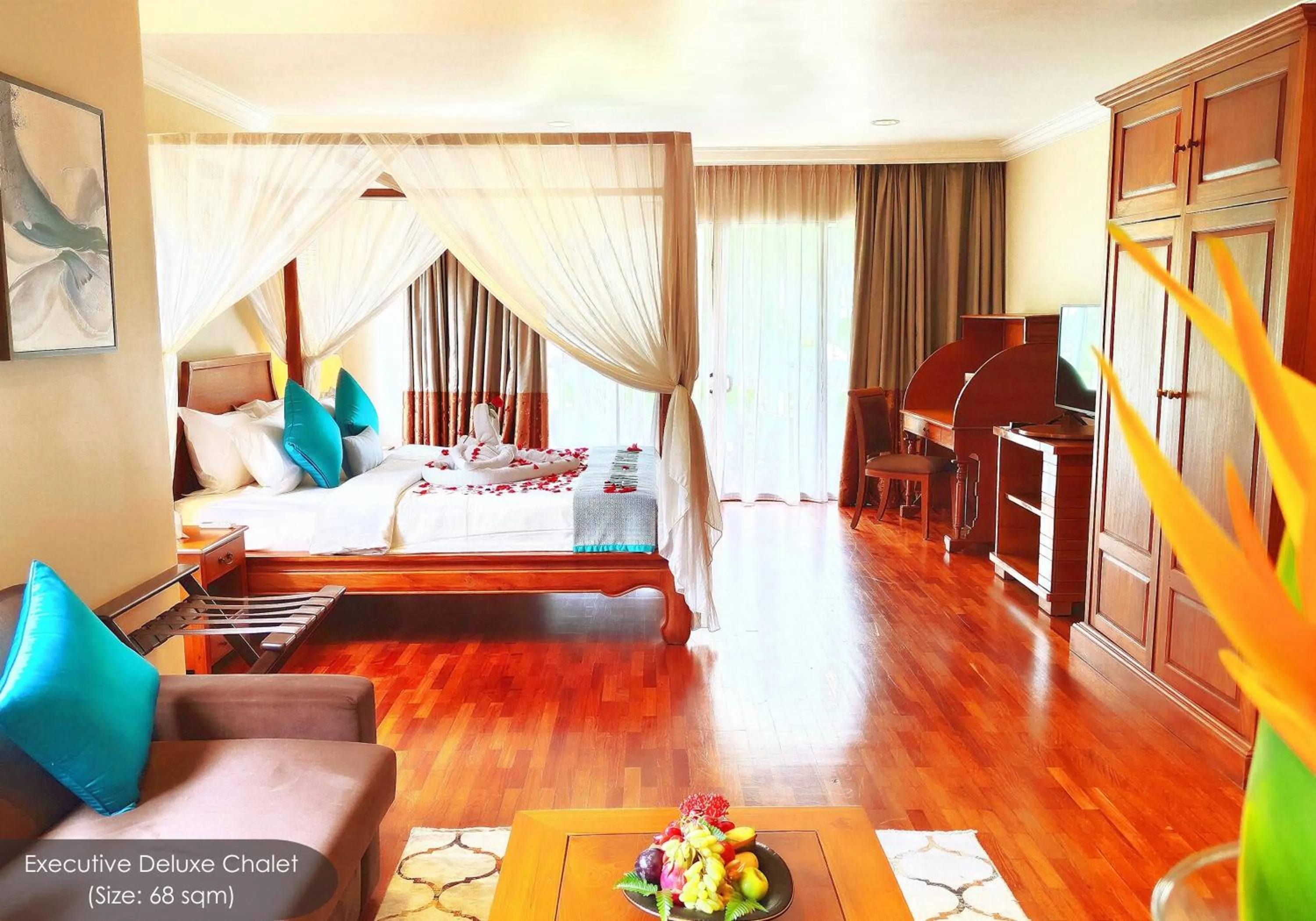 Bed in Cyberview Resort & Spa